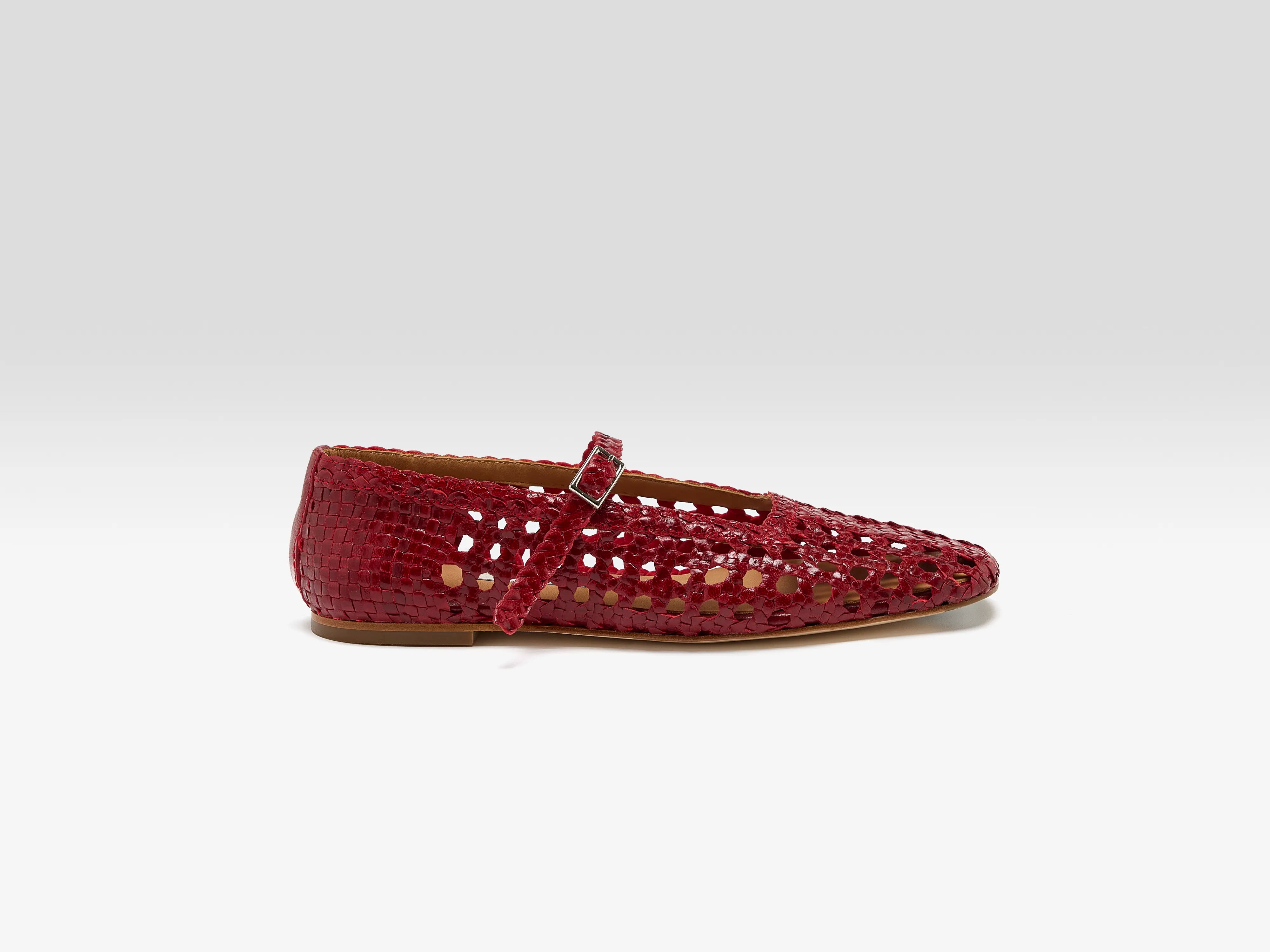 Yeida Dark Red Ballerinas   (251 / W / RED)