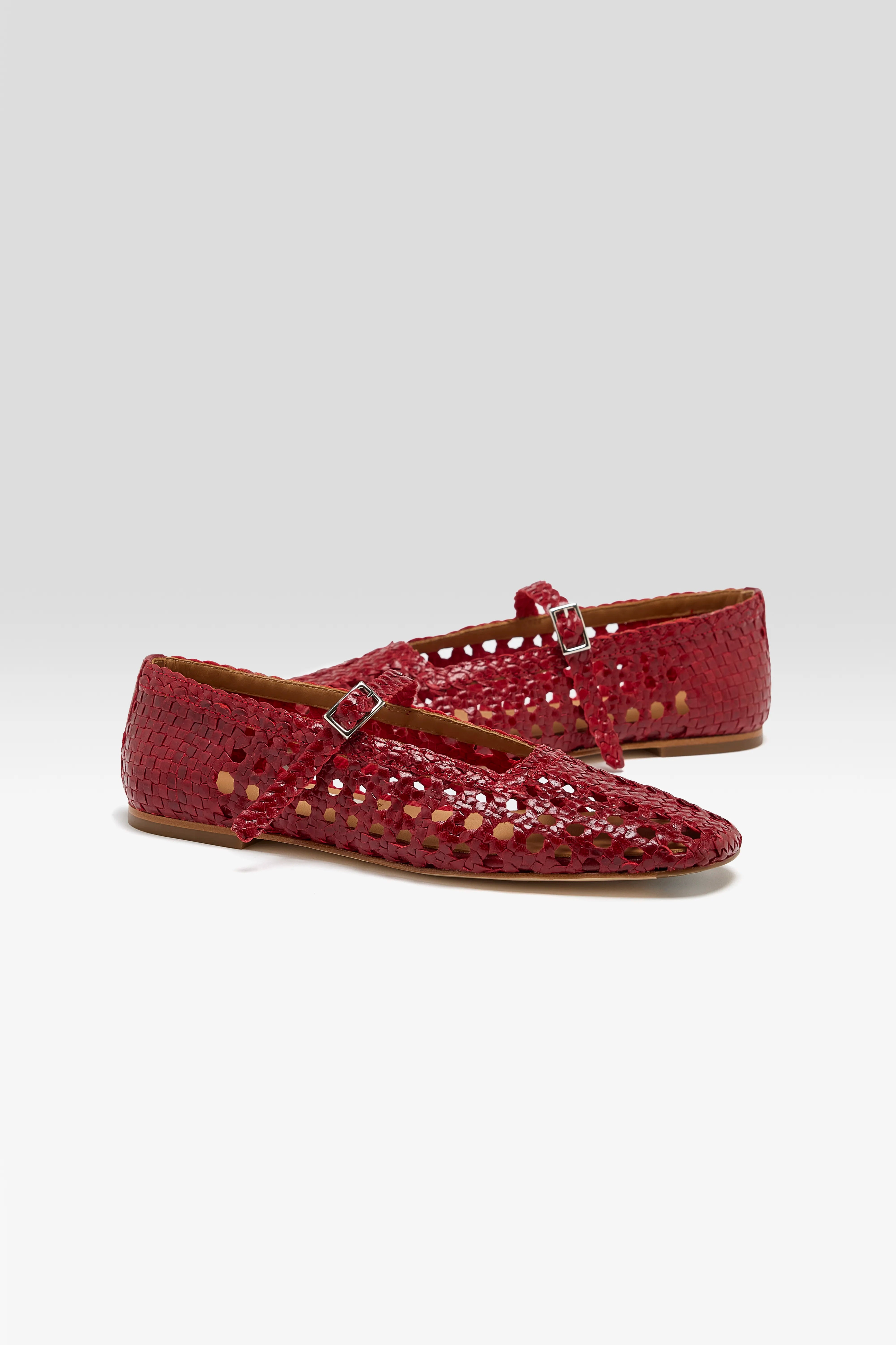 Ballerines Yeida Rouge Foncé Pour Femme | Bellerose