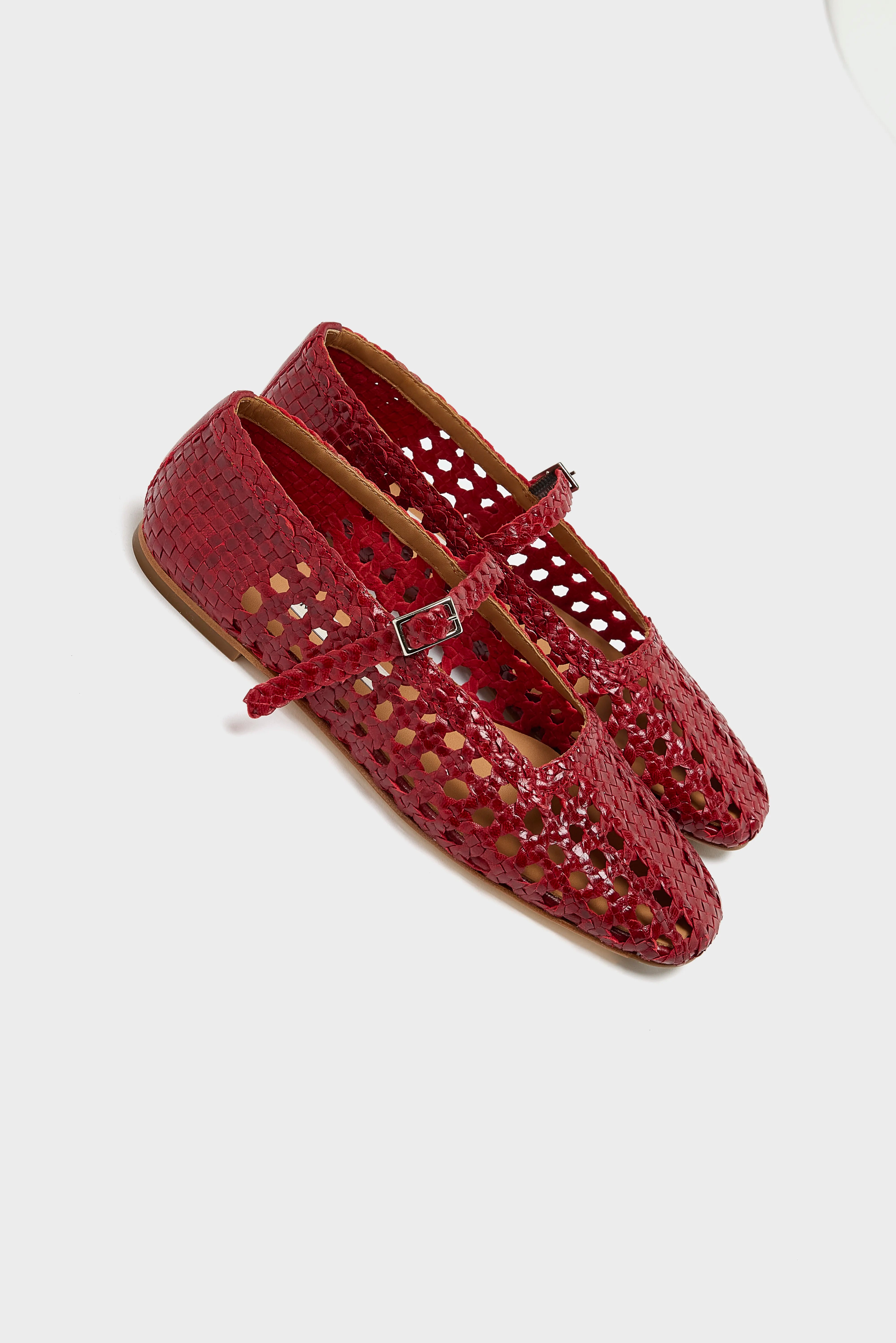 Yeida Dark Red Ballerinas   (251 / W / RED)