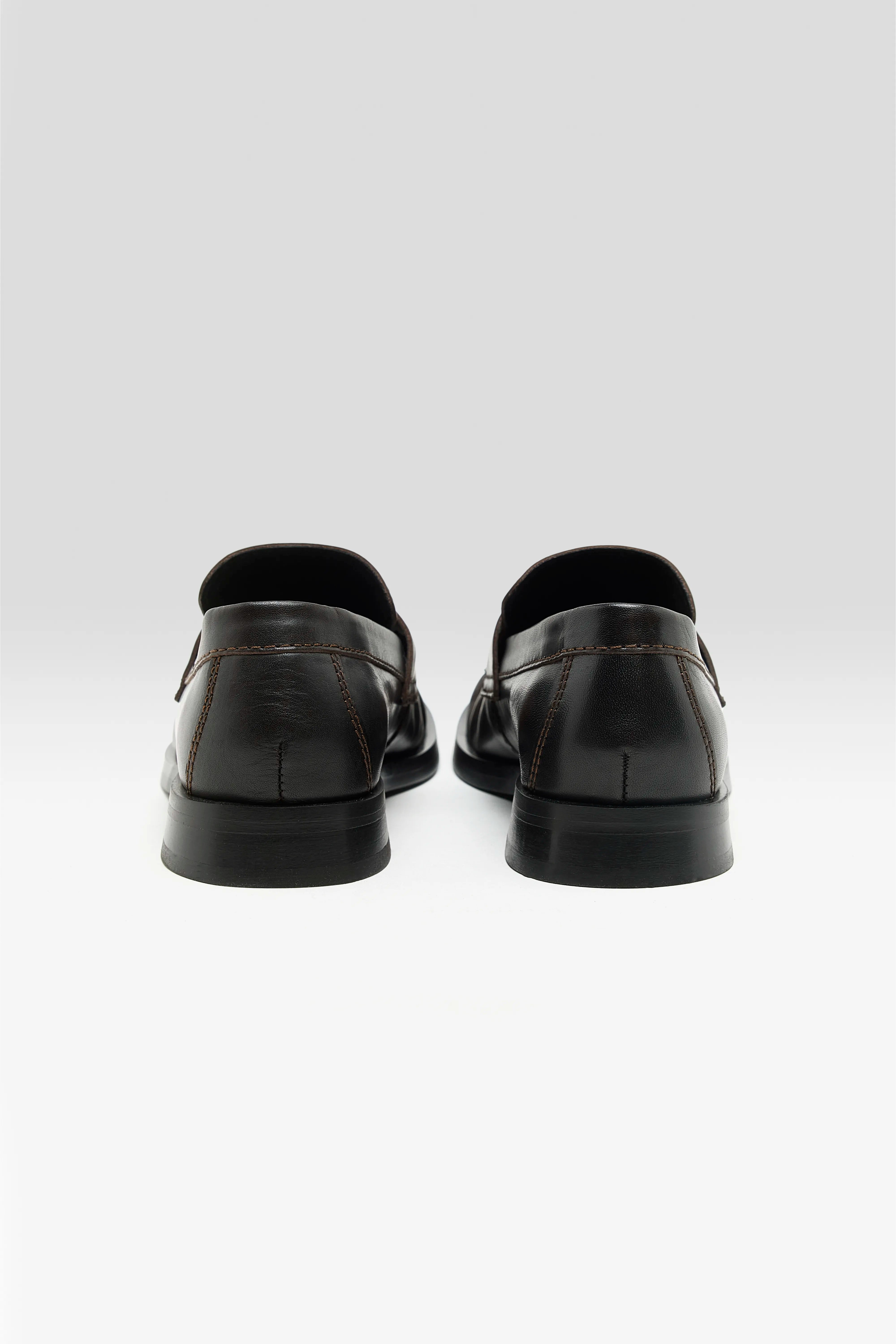 Zita Brown Black Moccasin Loafers  (252 / W / BROWN)