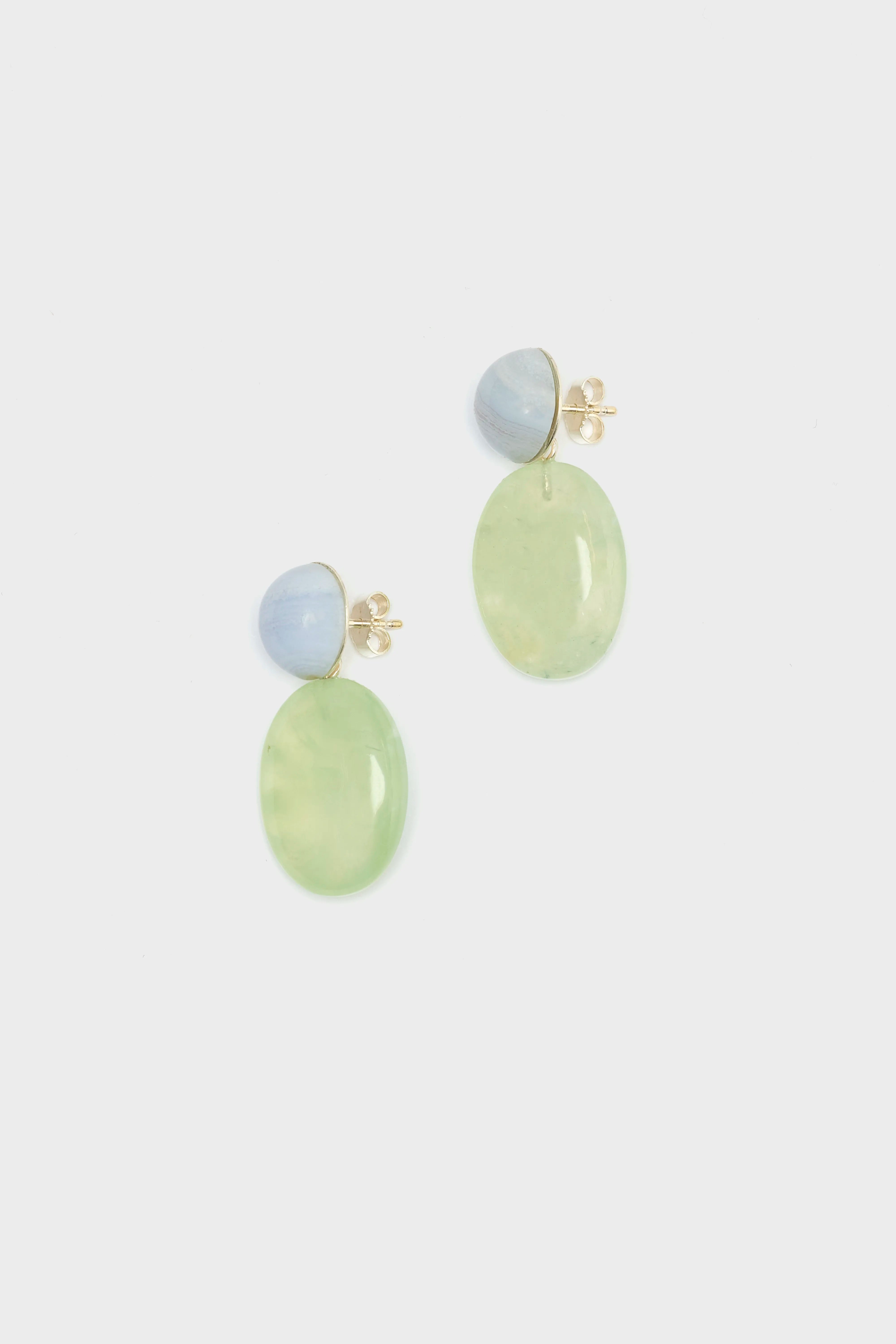 Blue And Green Pebbles Earrings For Women | Bellerose