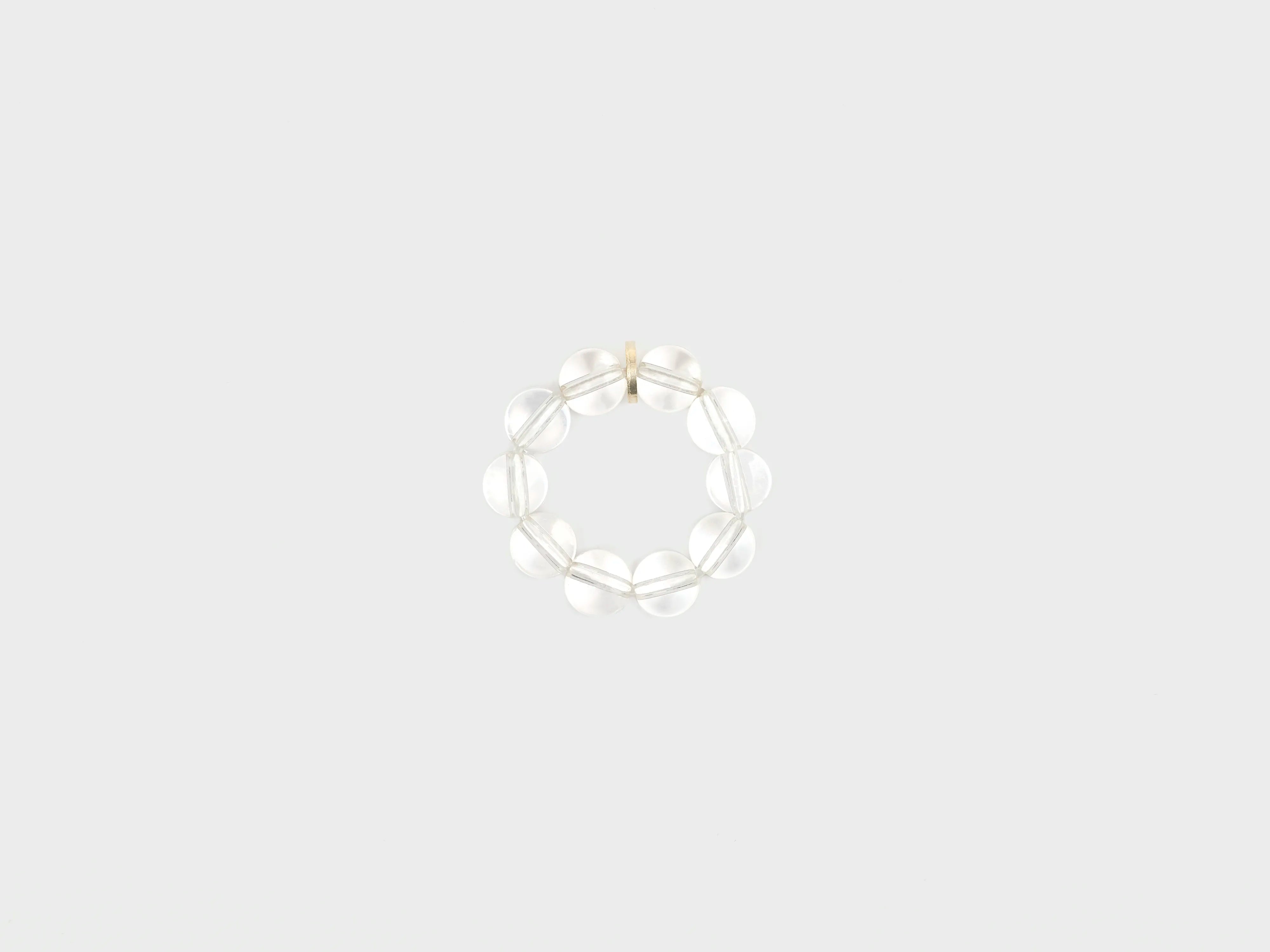 Crystal Spheres Ring  (252 / W / WHITE)