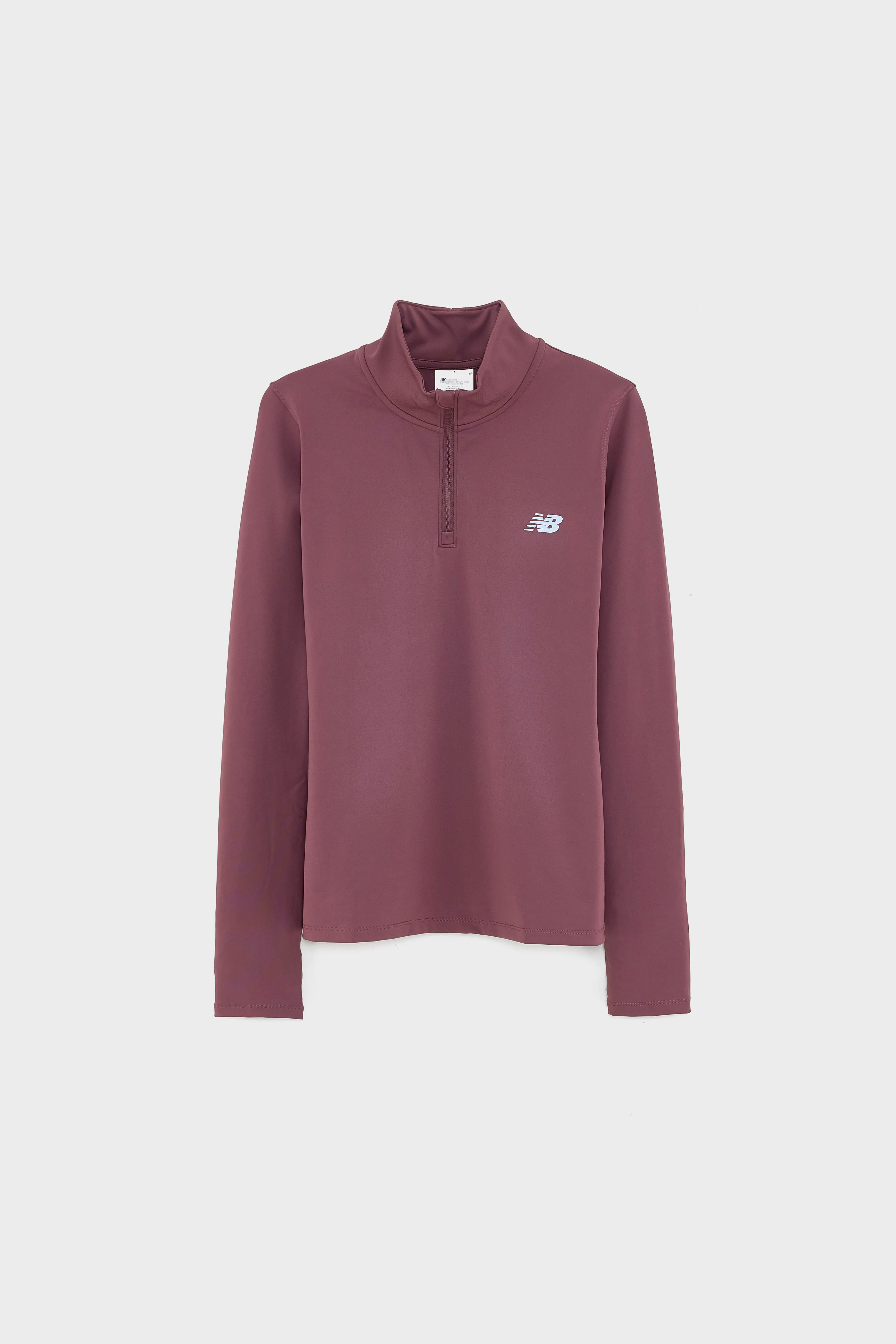 Script Quarter Zip Athletic Shirt  (251 / W / PURPLE)