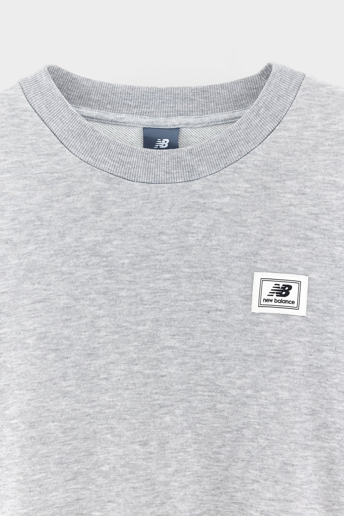 Woven Label Crew Neck Sweatshirt (262 / M / GREY)