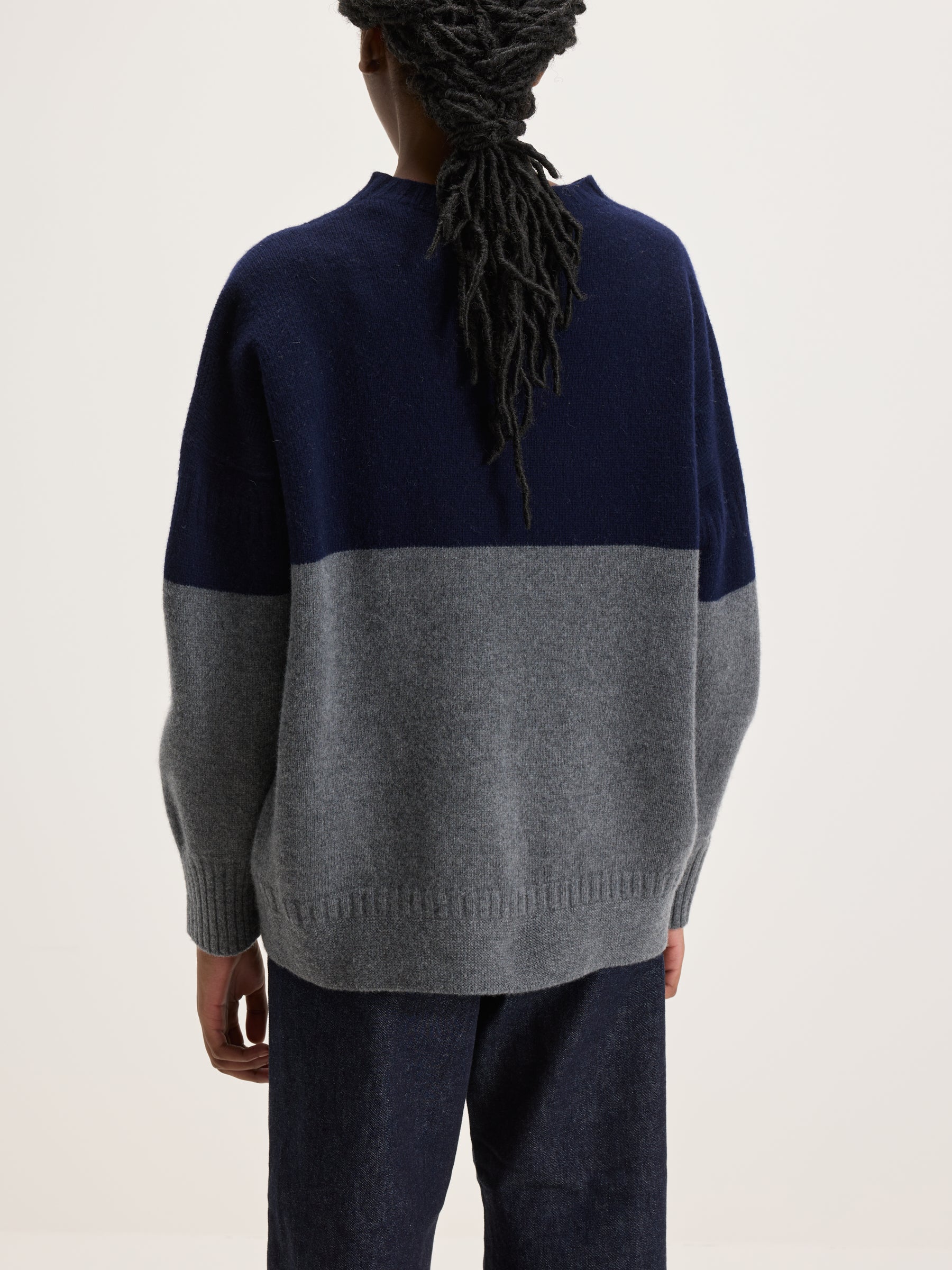 Heriot Mock Neck Sweater (242 / W / NAVY)