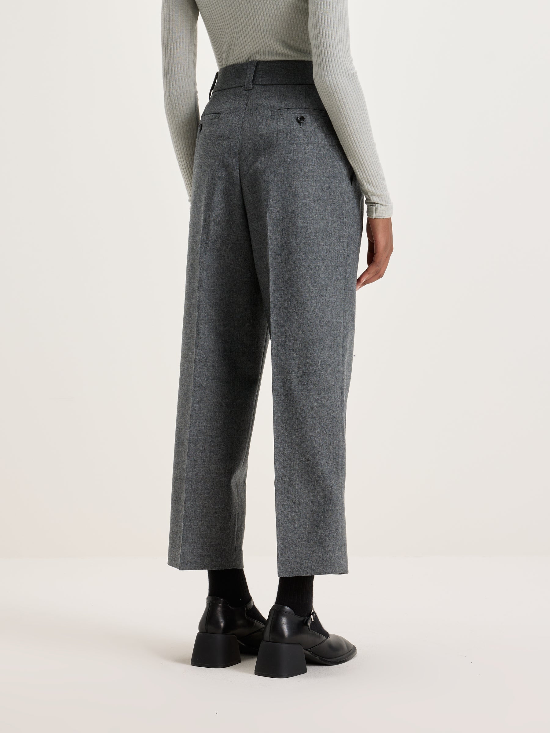 Port Rechte Broek Van Wol (242 / W / GREY)