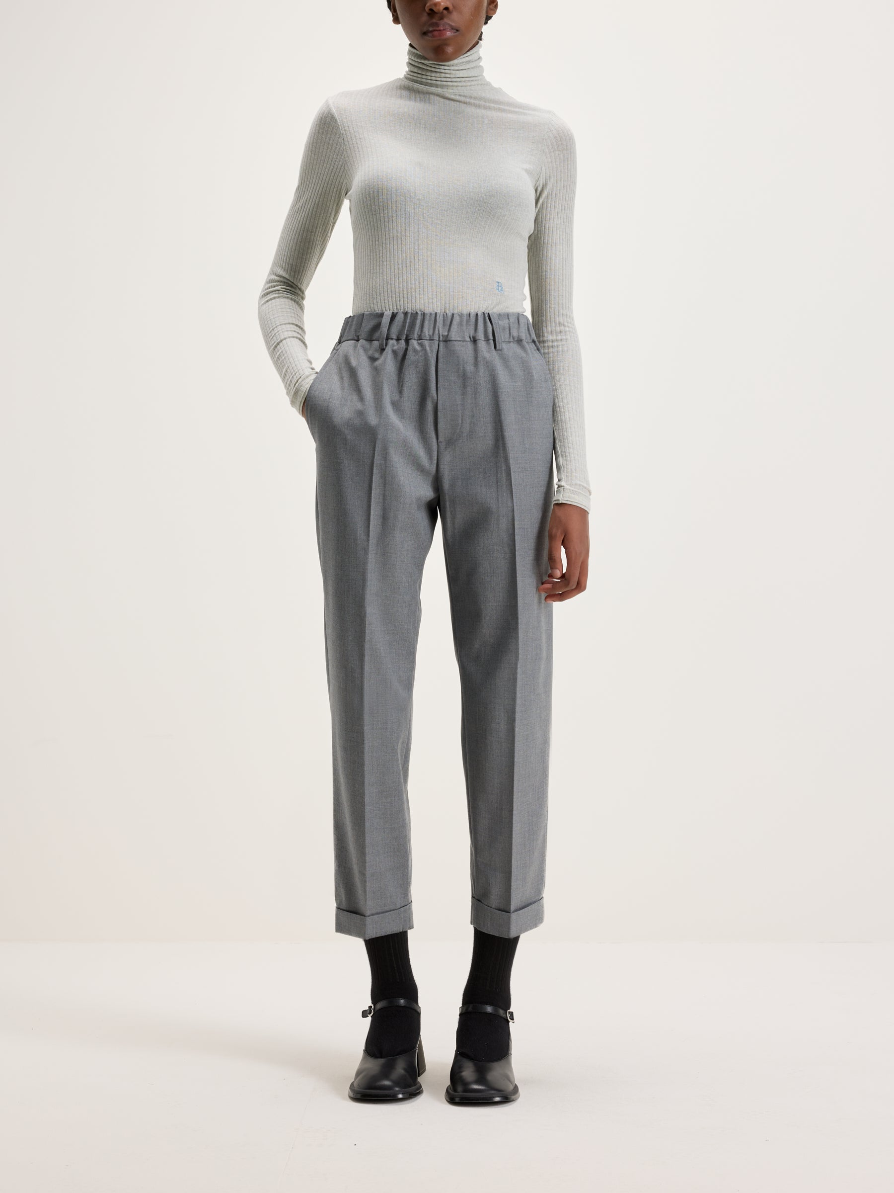 Robin Wool Pants  (242 / W / GREY)