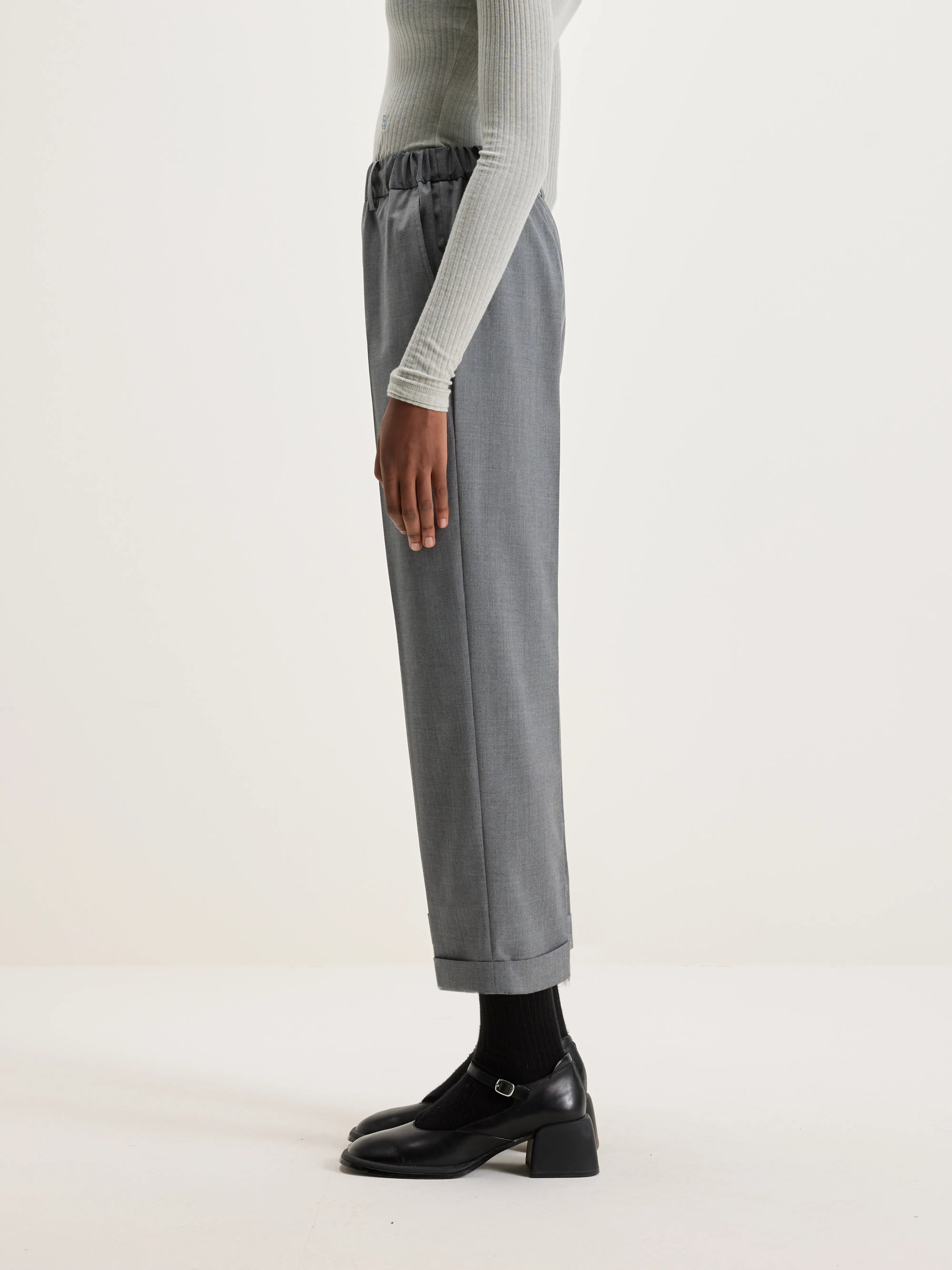 Robin Wool Pants  (242 / W / GREY)