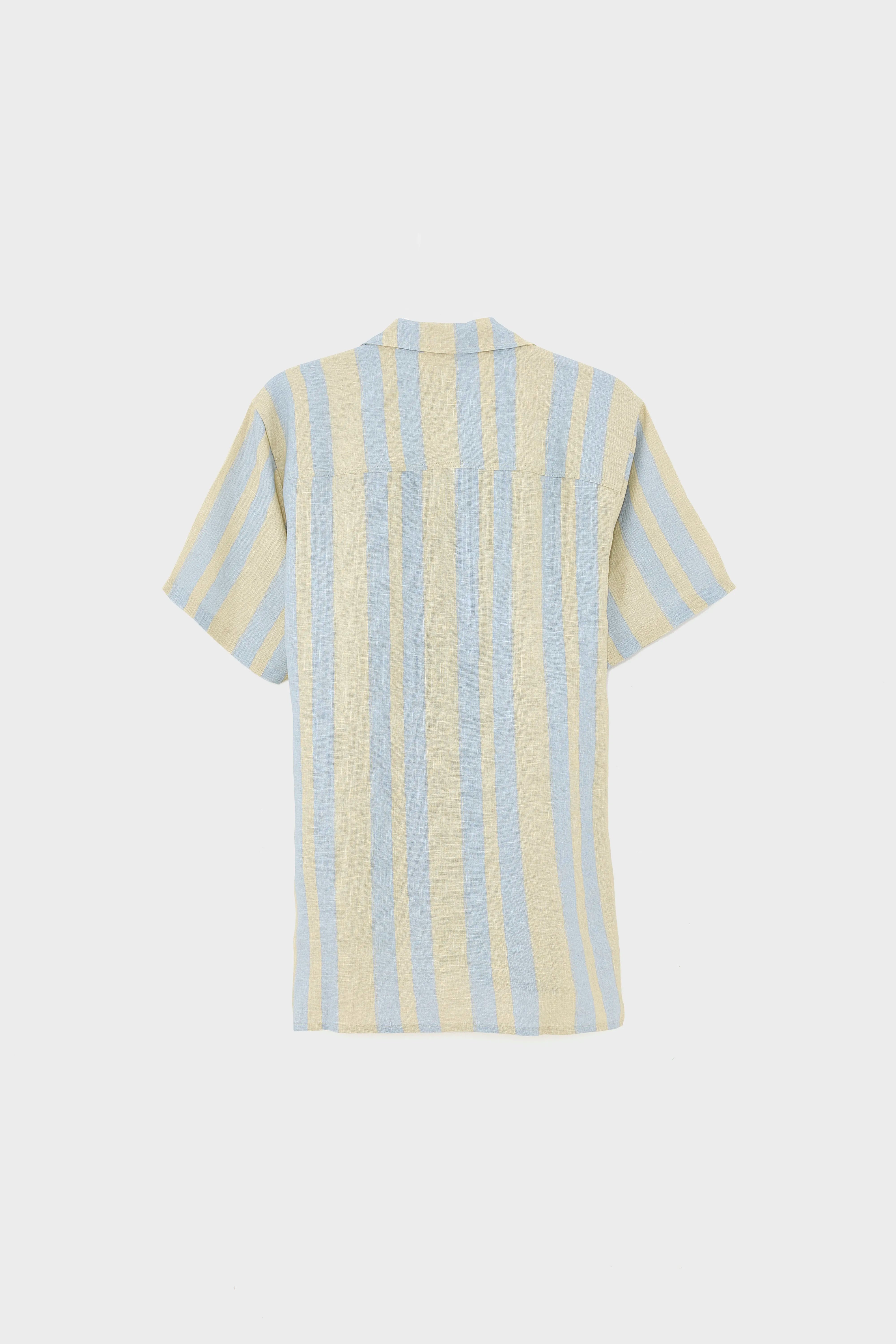 Mist Strata Cuba Linen Shirt For Men | Bellerose
