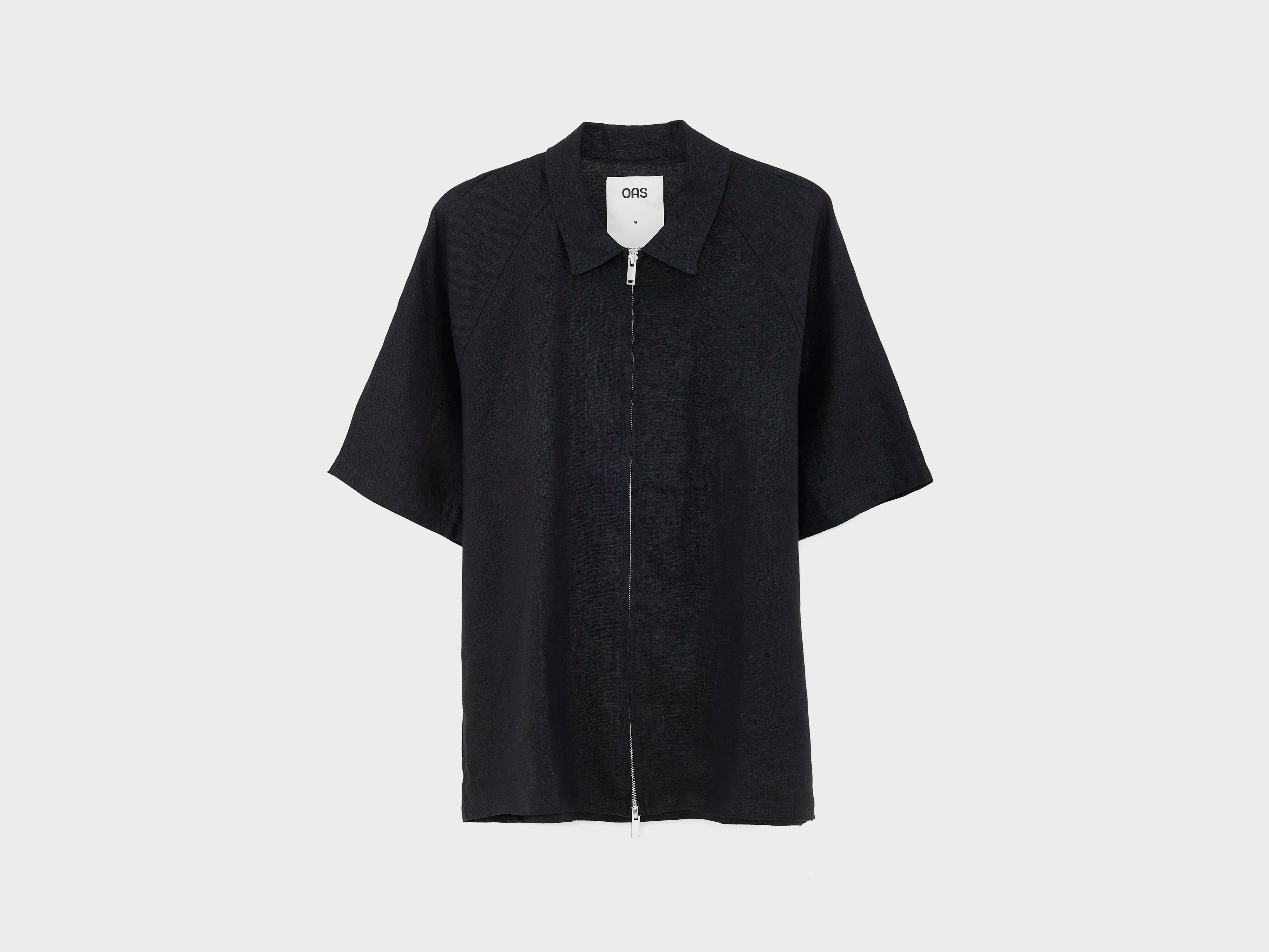Nero Zack Linen Shirt  (251 / M / BLACK)