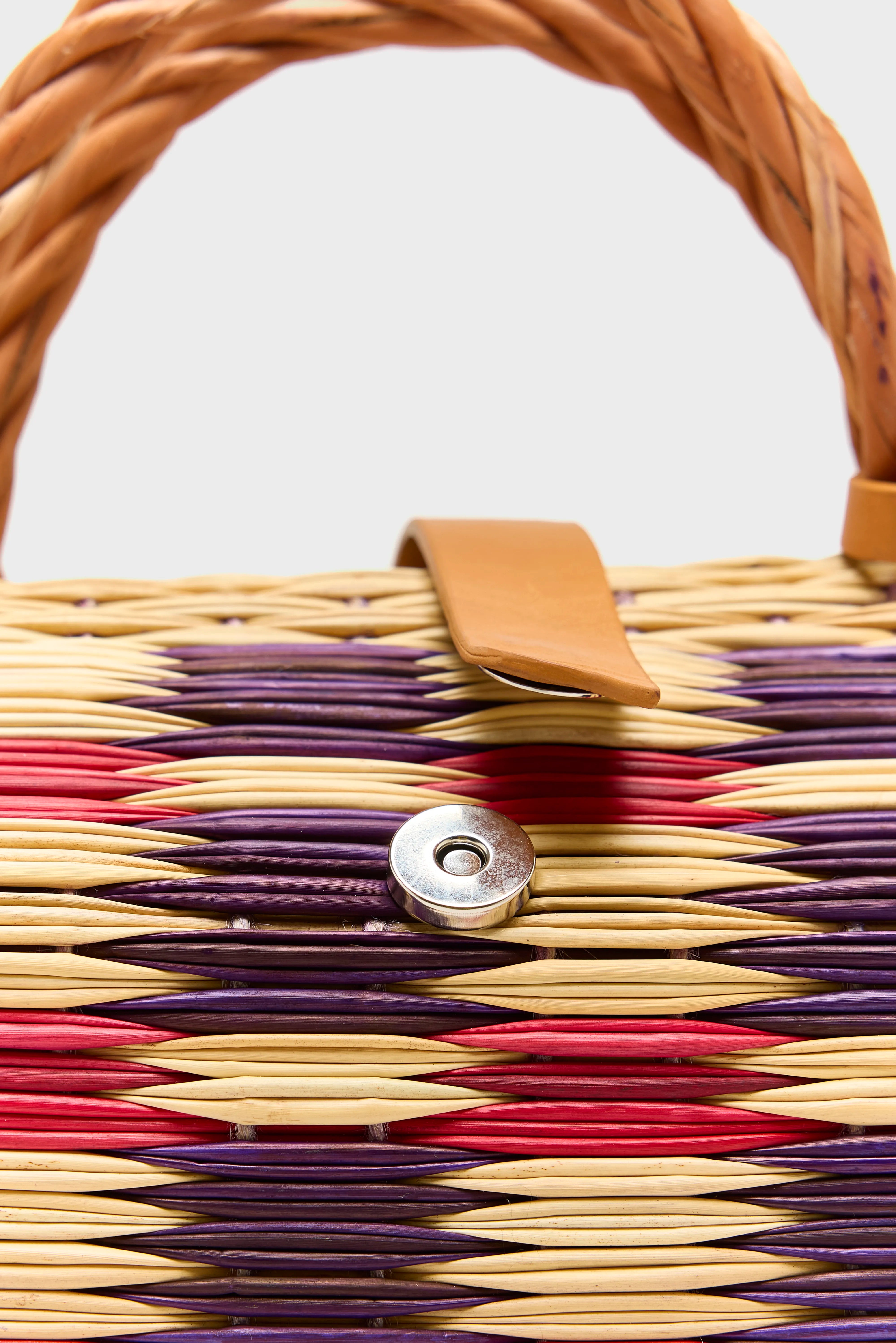 Ursula Market Biologische Rieten Tas (262 / W / PURPLE)