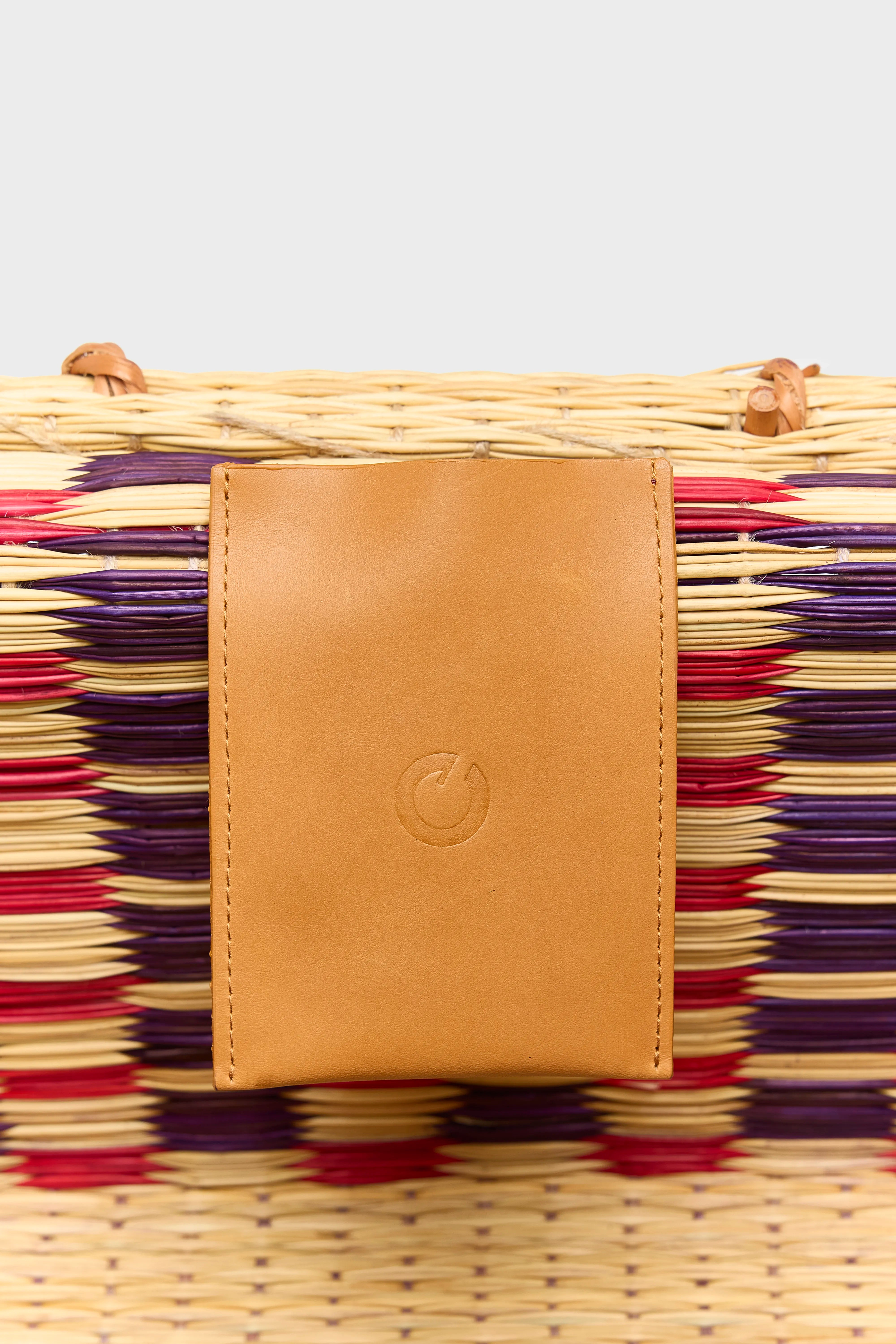 Ursula Market Biologische Rieten Tas (262 / W / PURPLE)