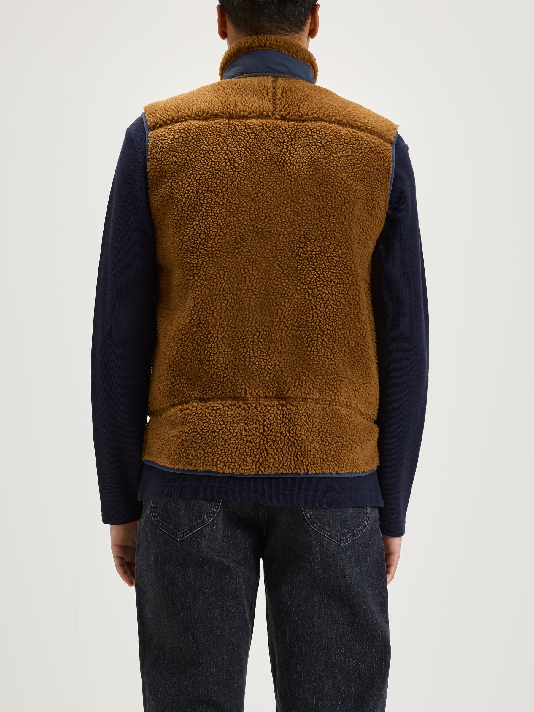 Klassiek Retro-X Fleece Vest voor Mannen (242 / M / BROWN)