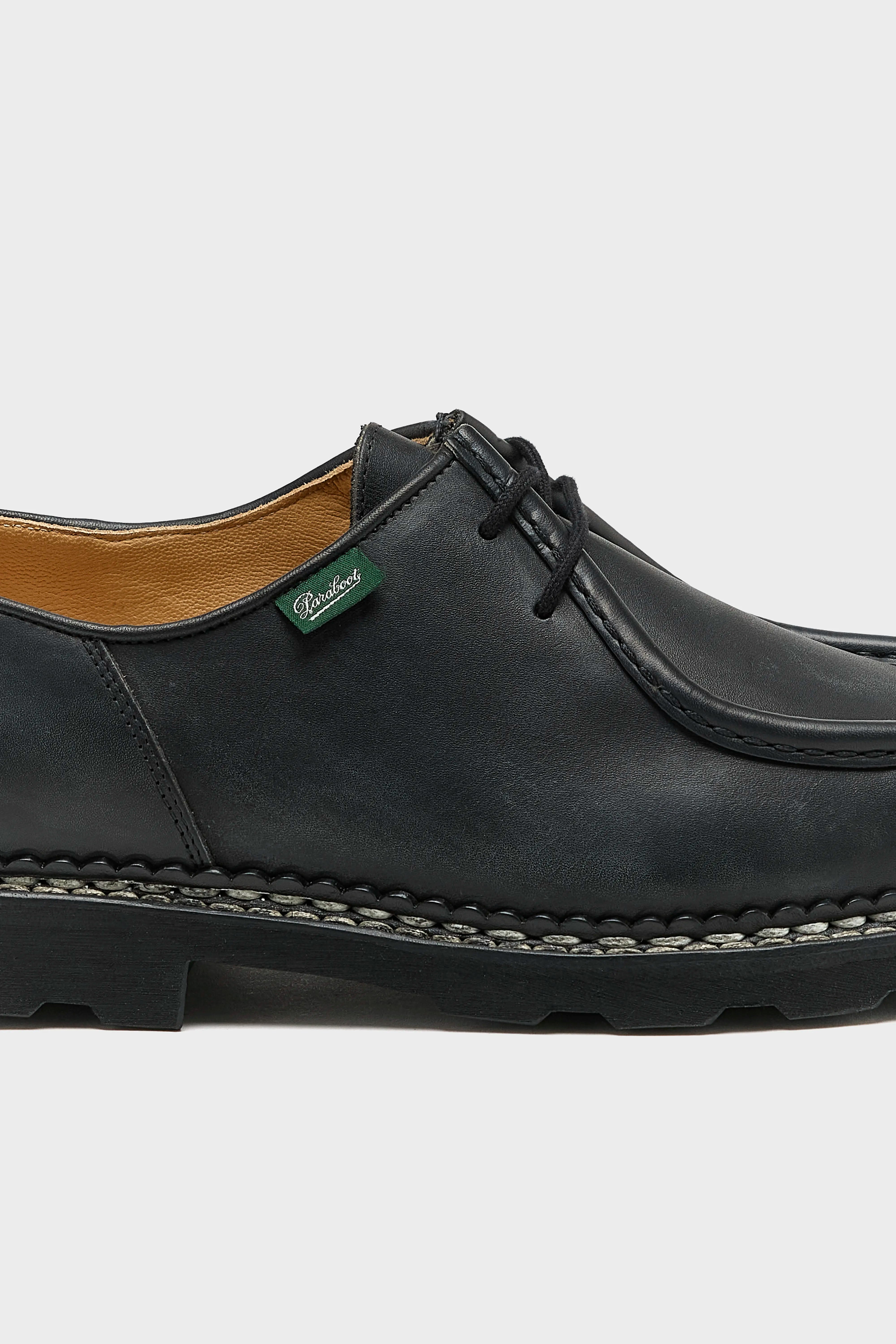 Michael Leather Derby Shoes for Men (252 / M / BLACK)