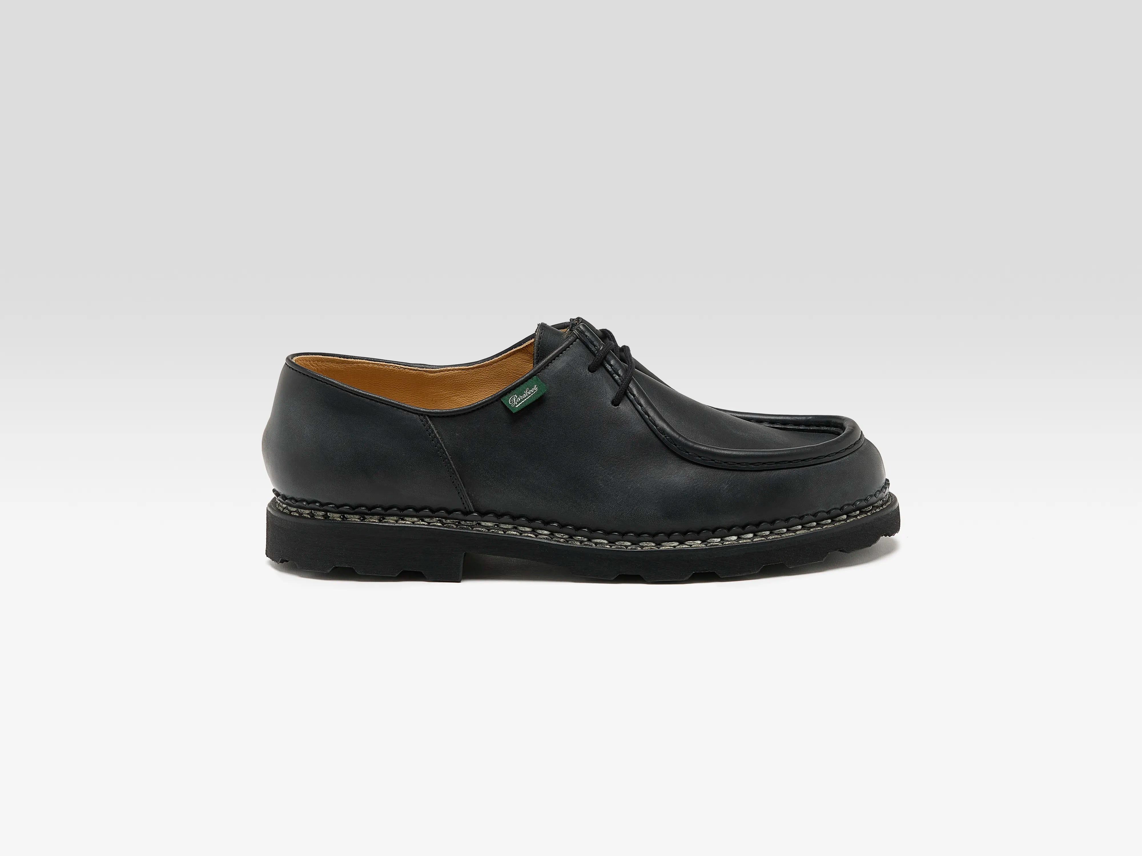 Michael Leather Derby Shoes for Men (252 / M / BLACK)