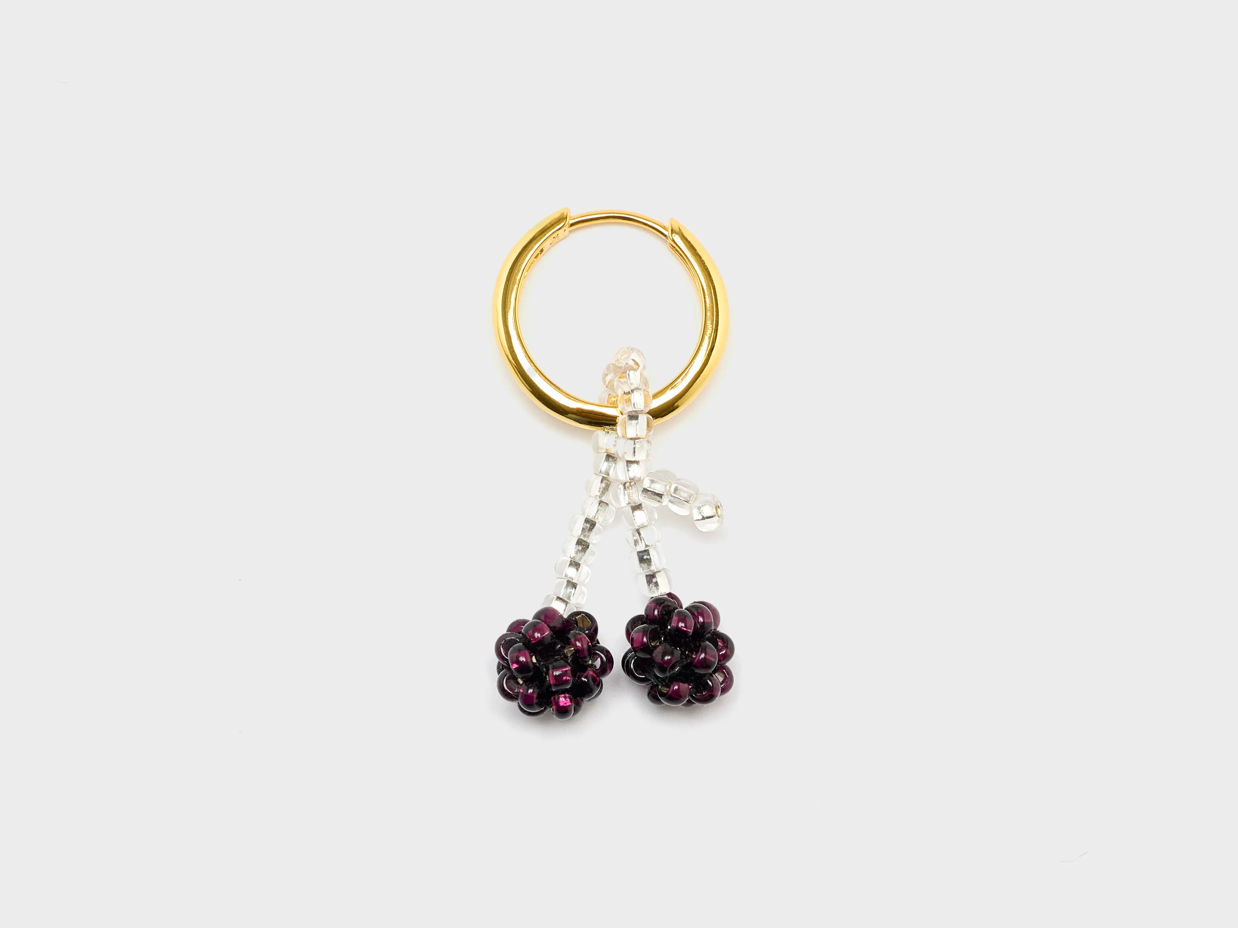 Mini Dark Cherry Earring  (252 / W / PURPLE)