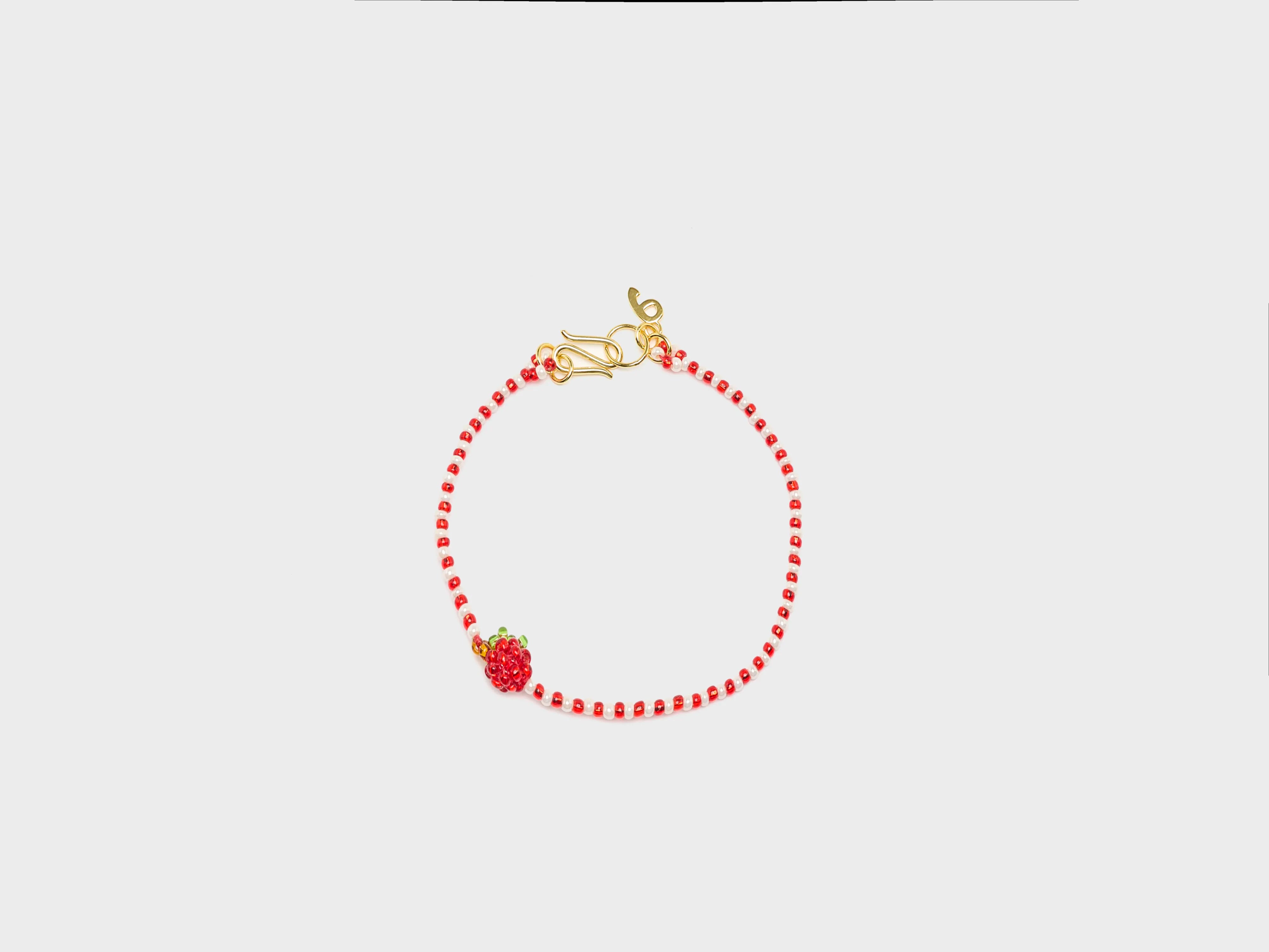Mini Striped Apple Bracelet  (261 / W / RED)