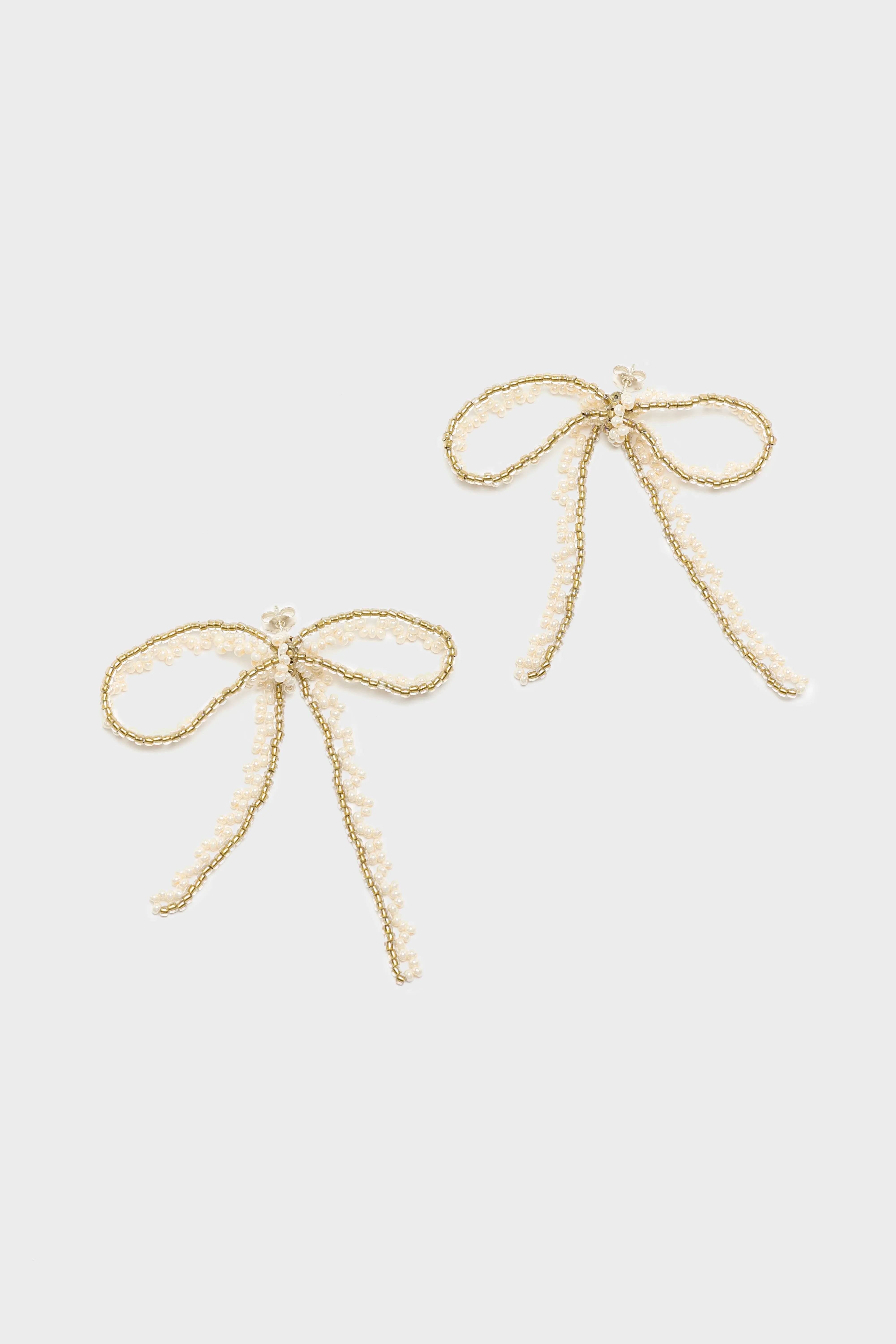 Lace Bow Ear Stick Earrings For Women | Bellerose