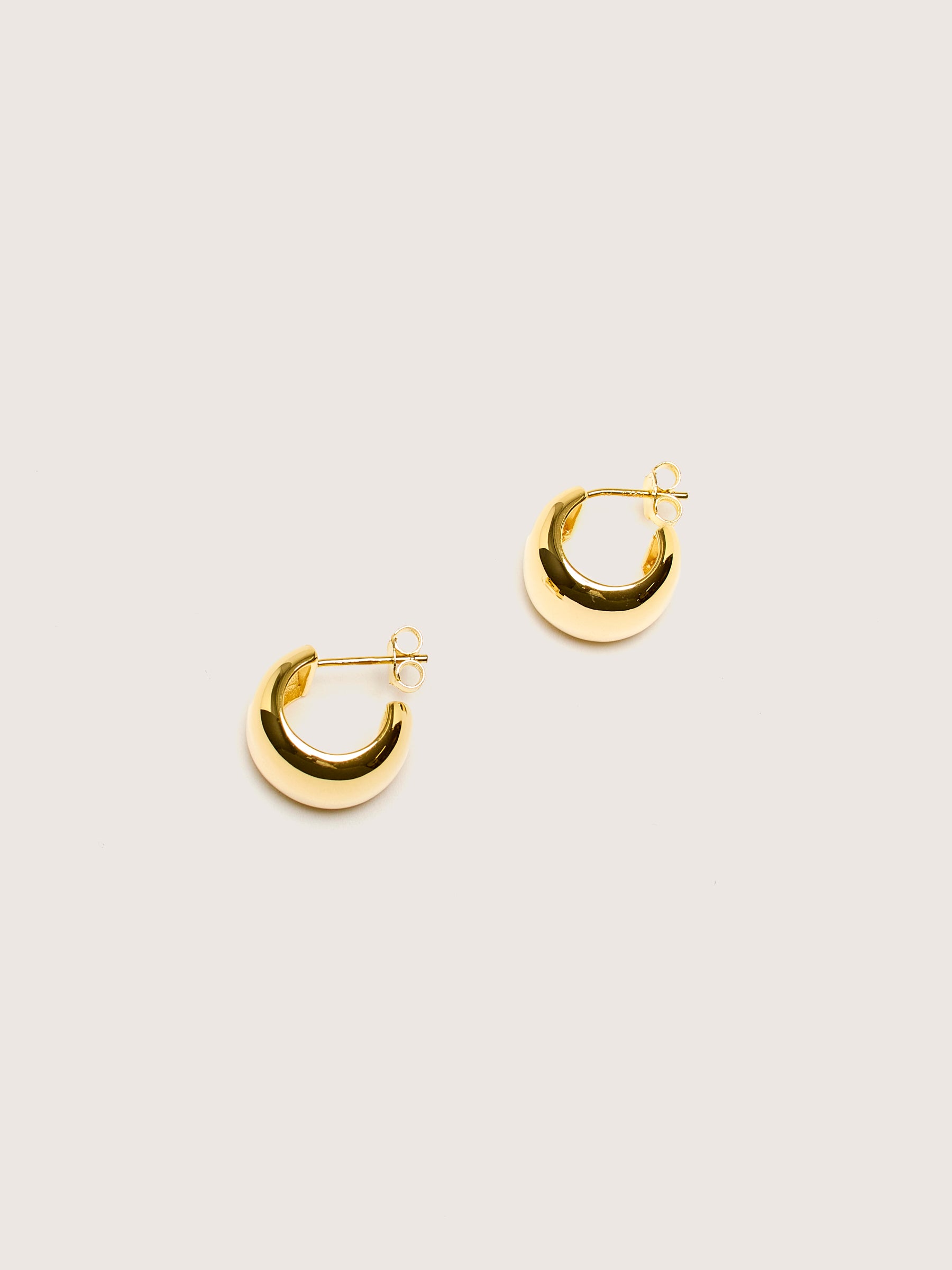 Reflection Small Gold Hoop Earrings (251 / W / GOLD)