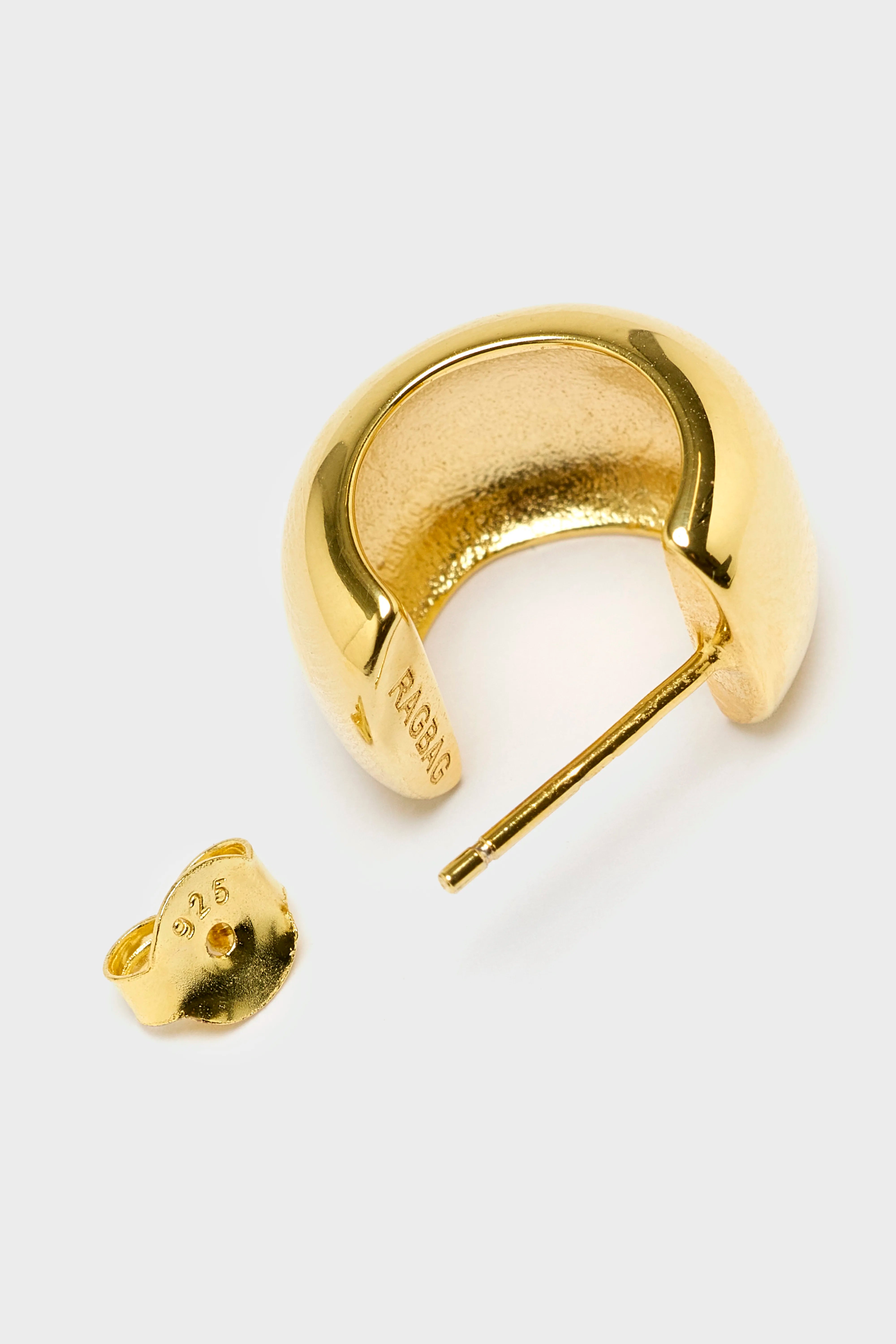 Reflection Small Gold Hoop Earrings (251 / W / GOLD)