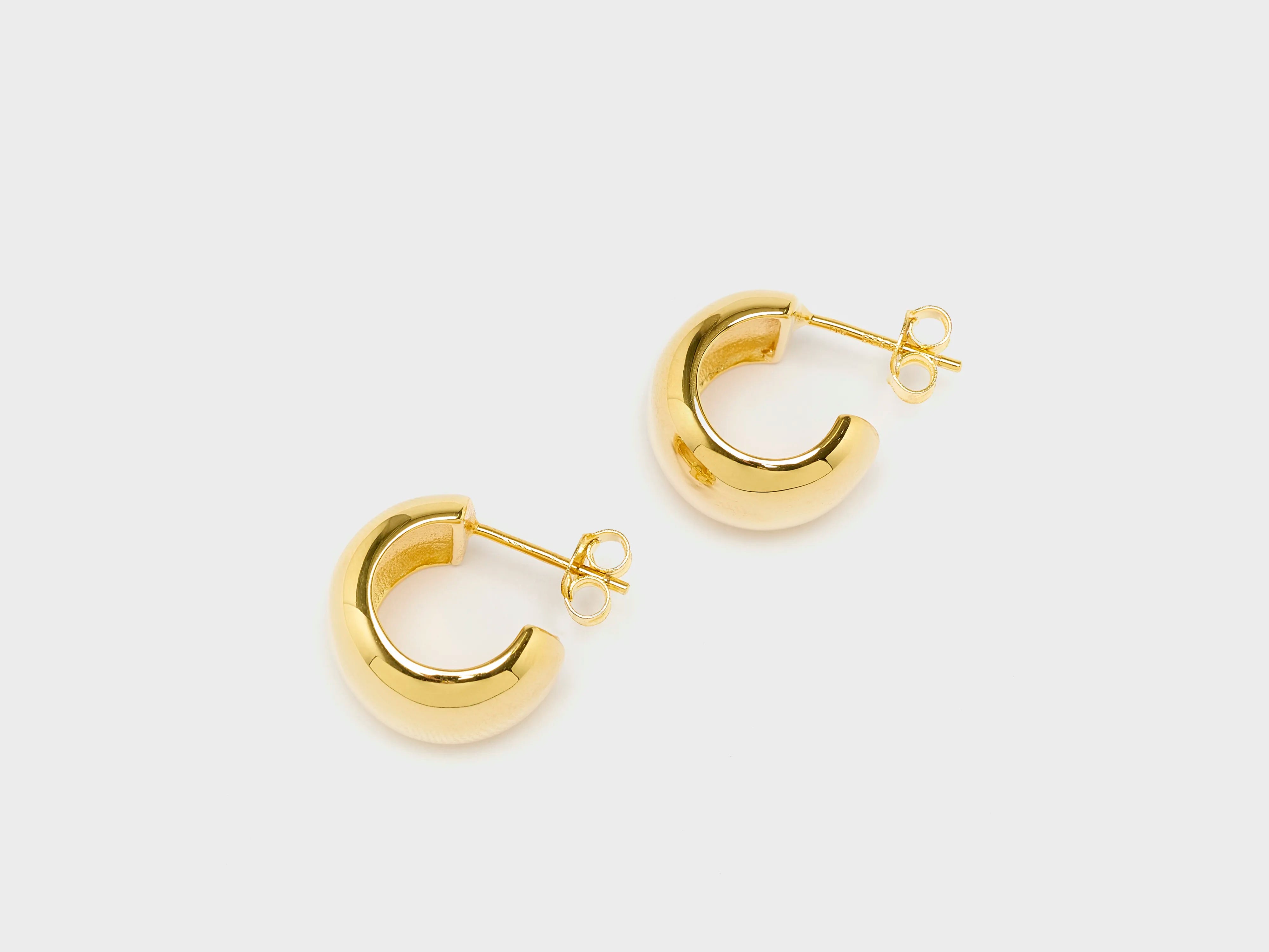 Reflection Small Gold Hoop Earrings (251 / W / GOLD)