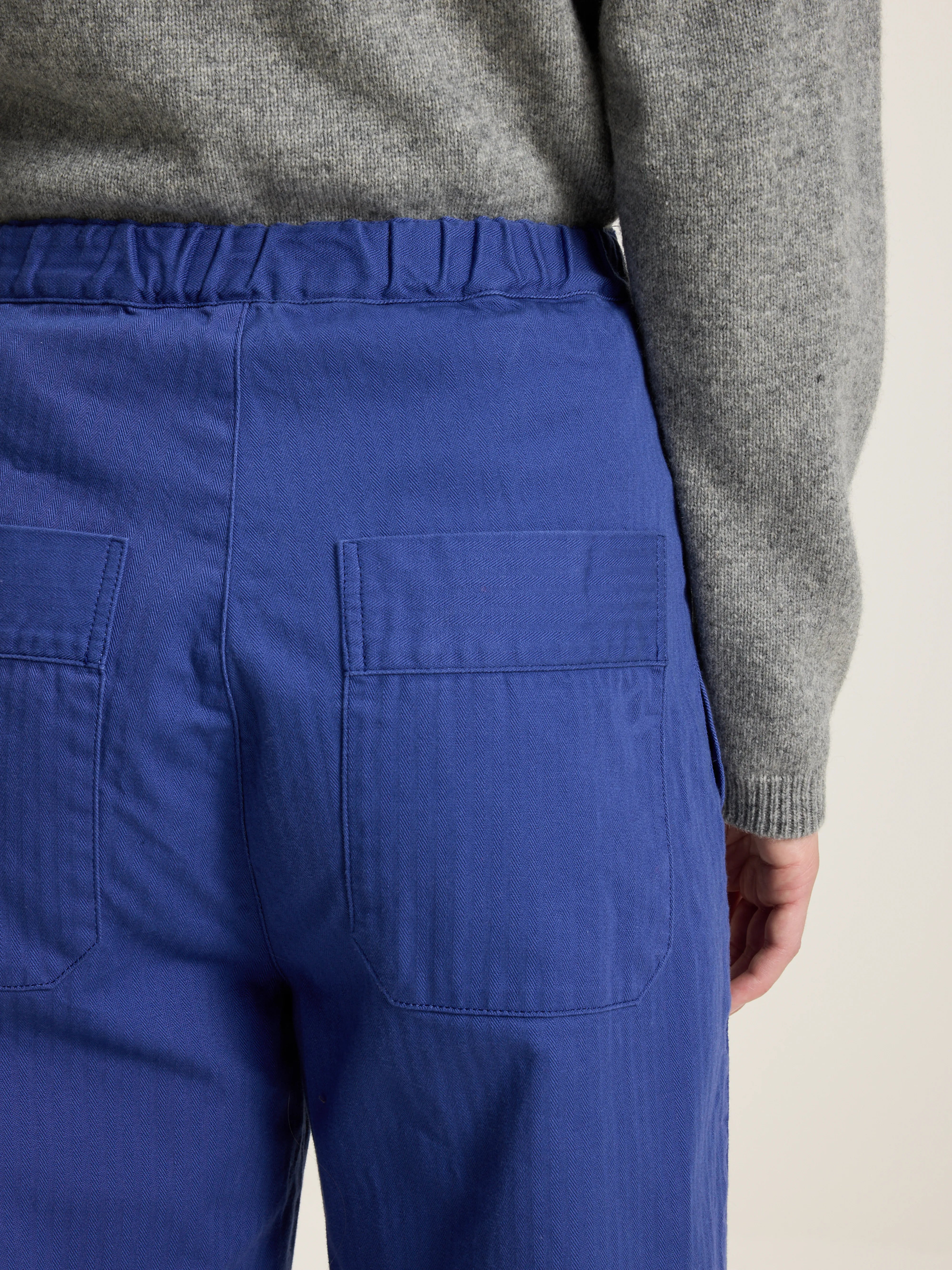 Herringbone Tapered Pants (242 / W / BLUE)