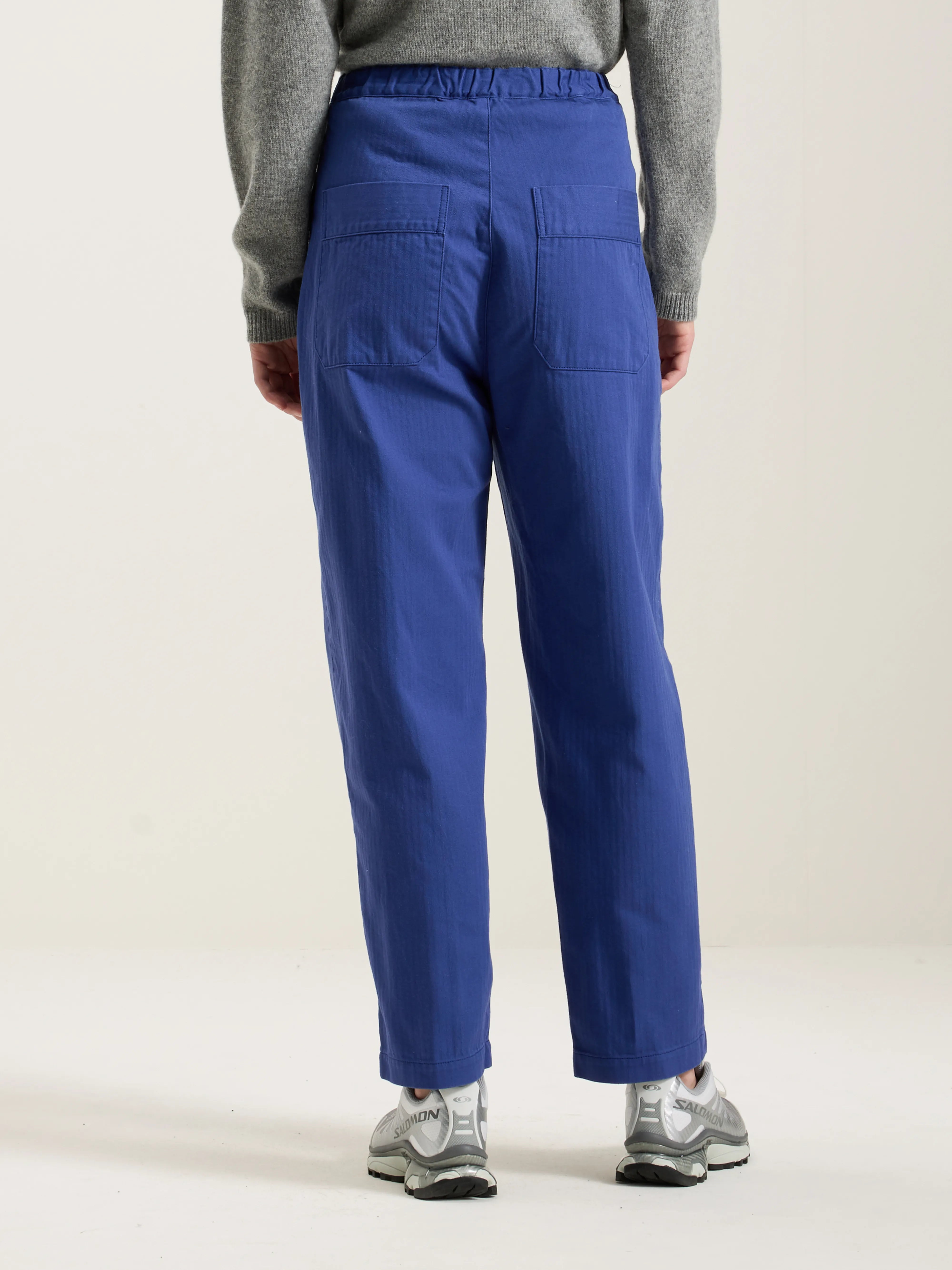 Herringbone Tapered Pants (242 / W / BLUE)