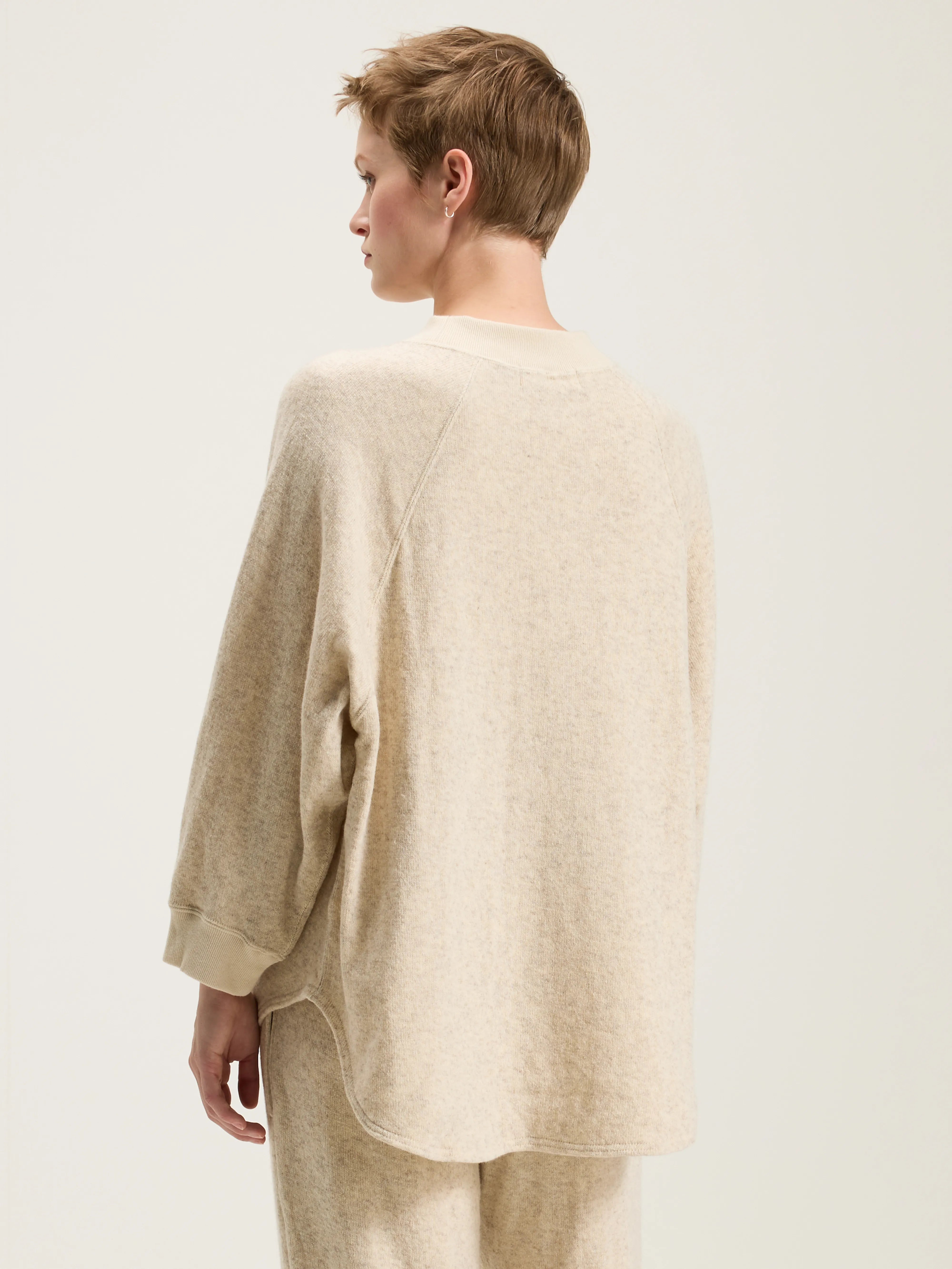 Eco Binding Jersey Smock Tee (242 / W / BEIGE)