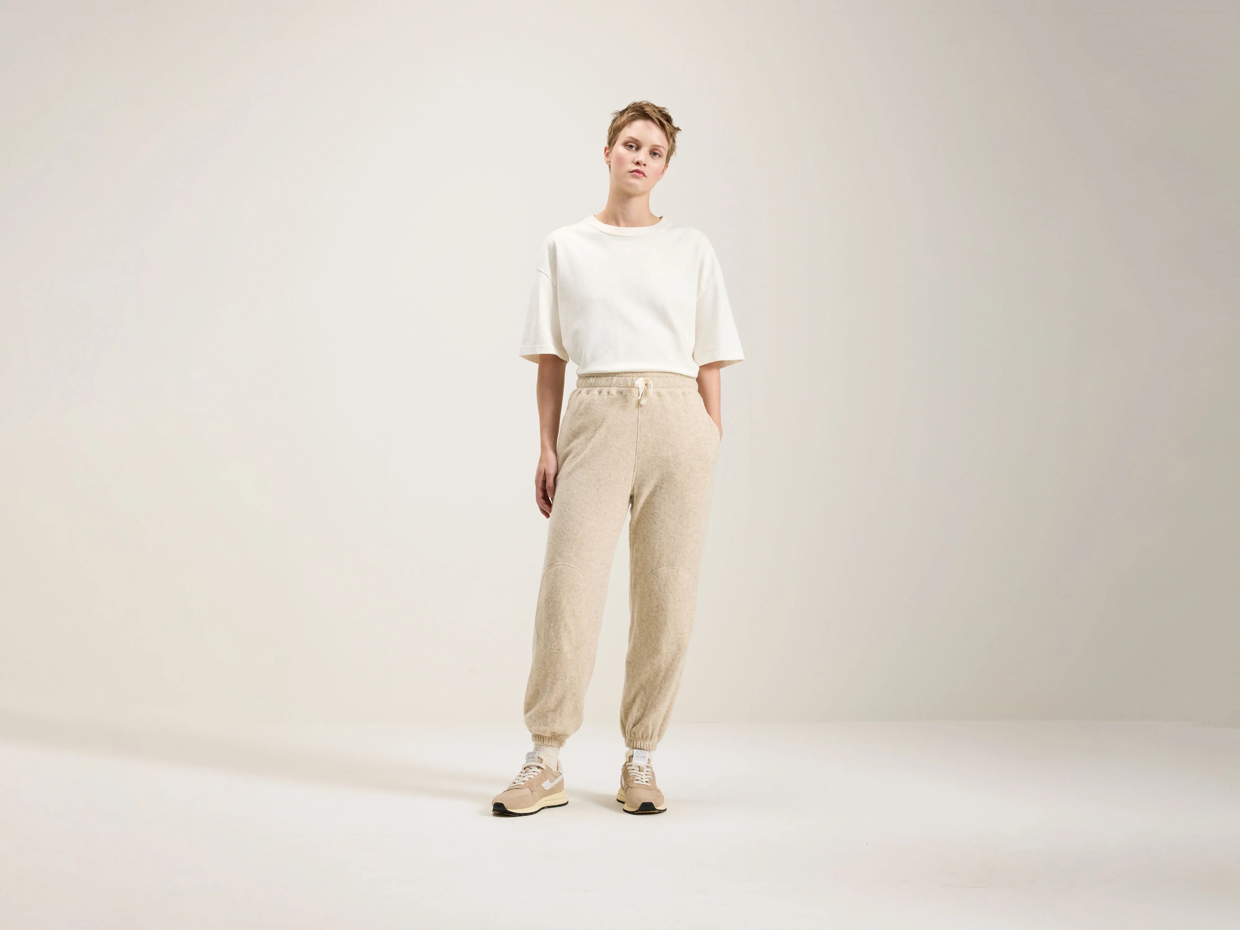 Eco Binding Jersey Jogger Pants (242 / W / BEIGE)