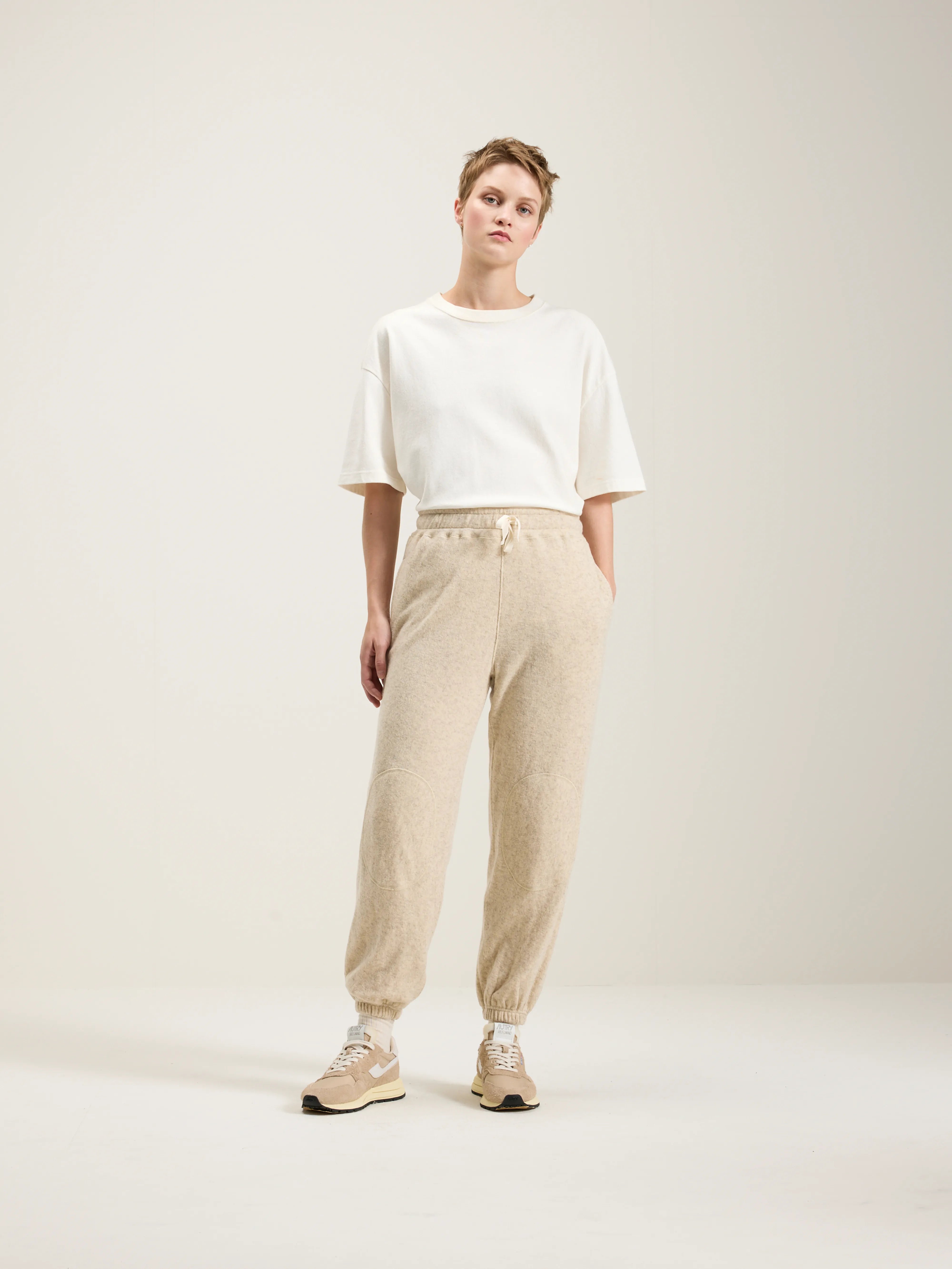 Eco Binding Jersey Jogger Pants 242 W BEIGE OS