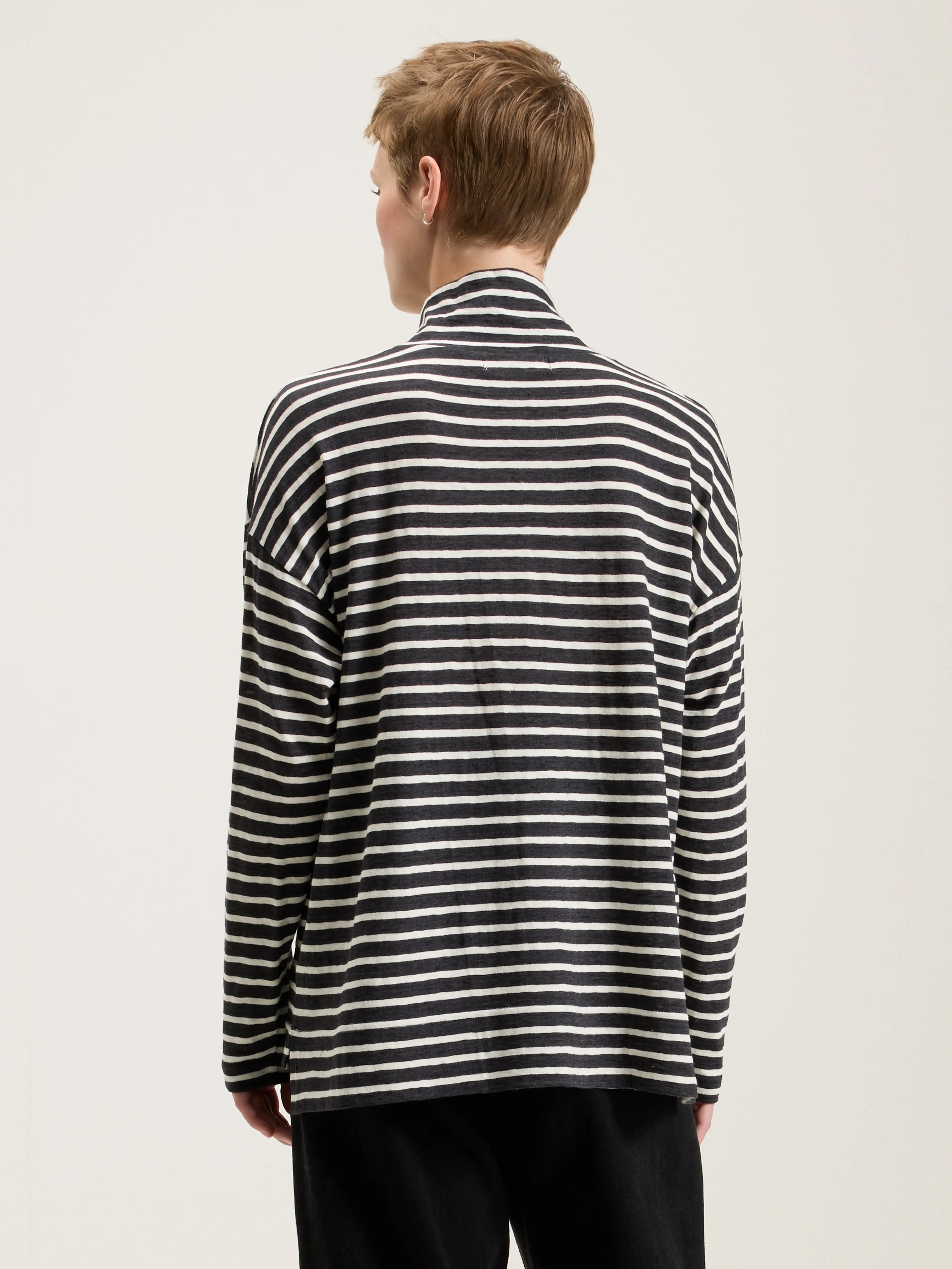 Foggy Stripe Turtleneck T-shirt For Women | Bellerose