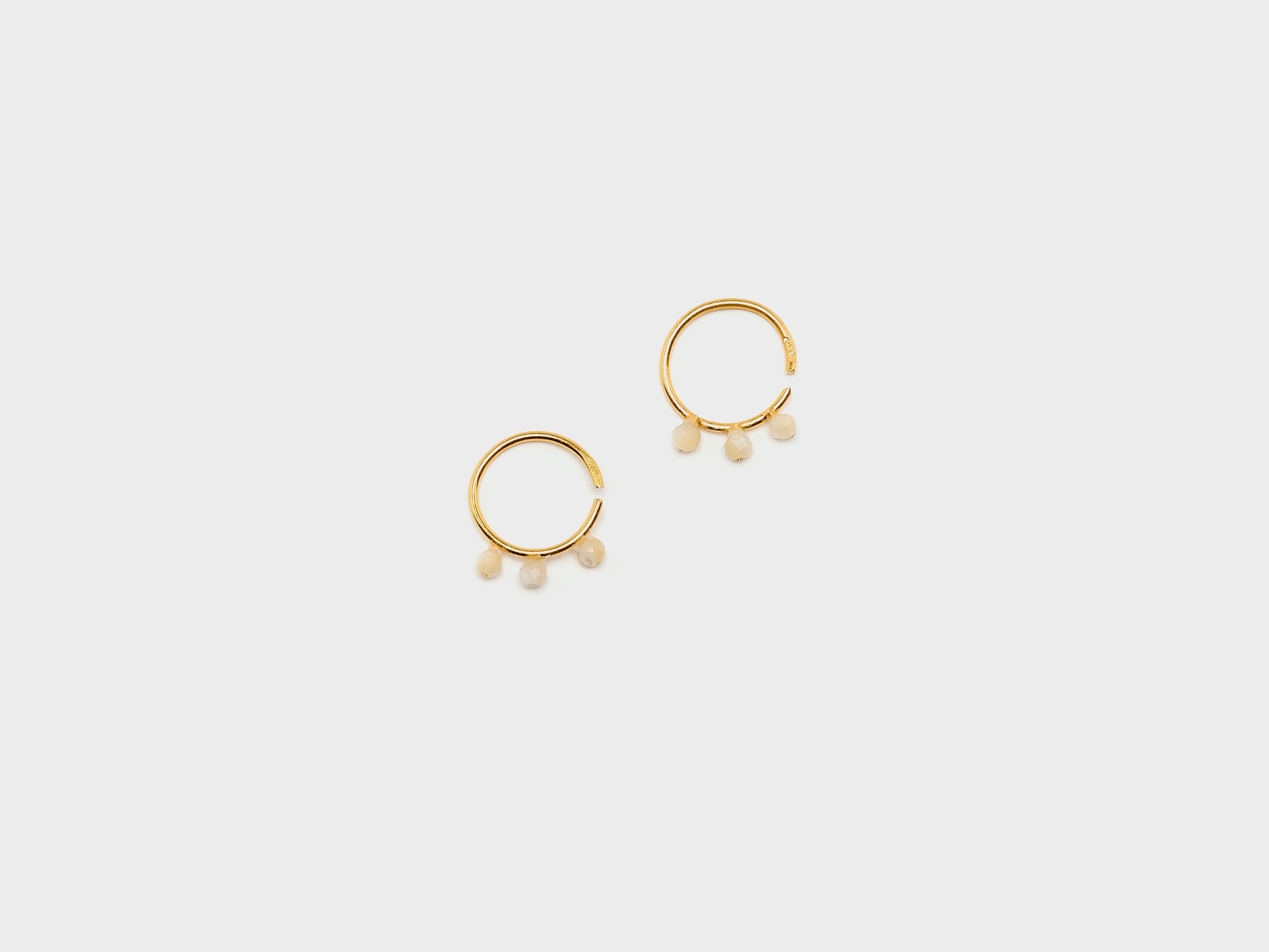 Boucles d'oreilles Little Pearl Hoop (261 / W / GOLD)