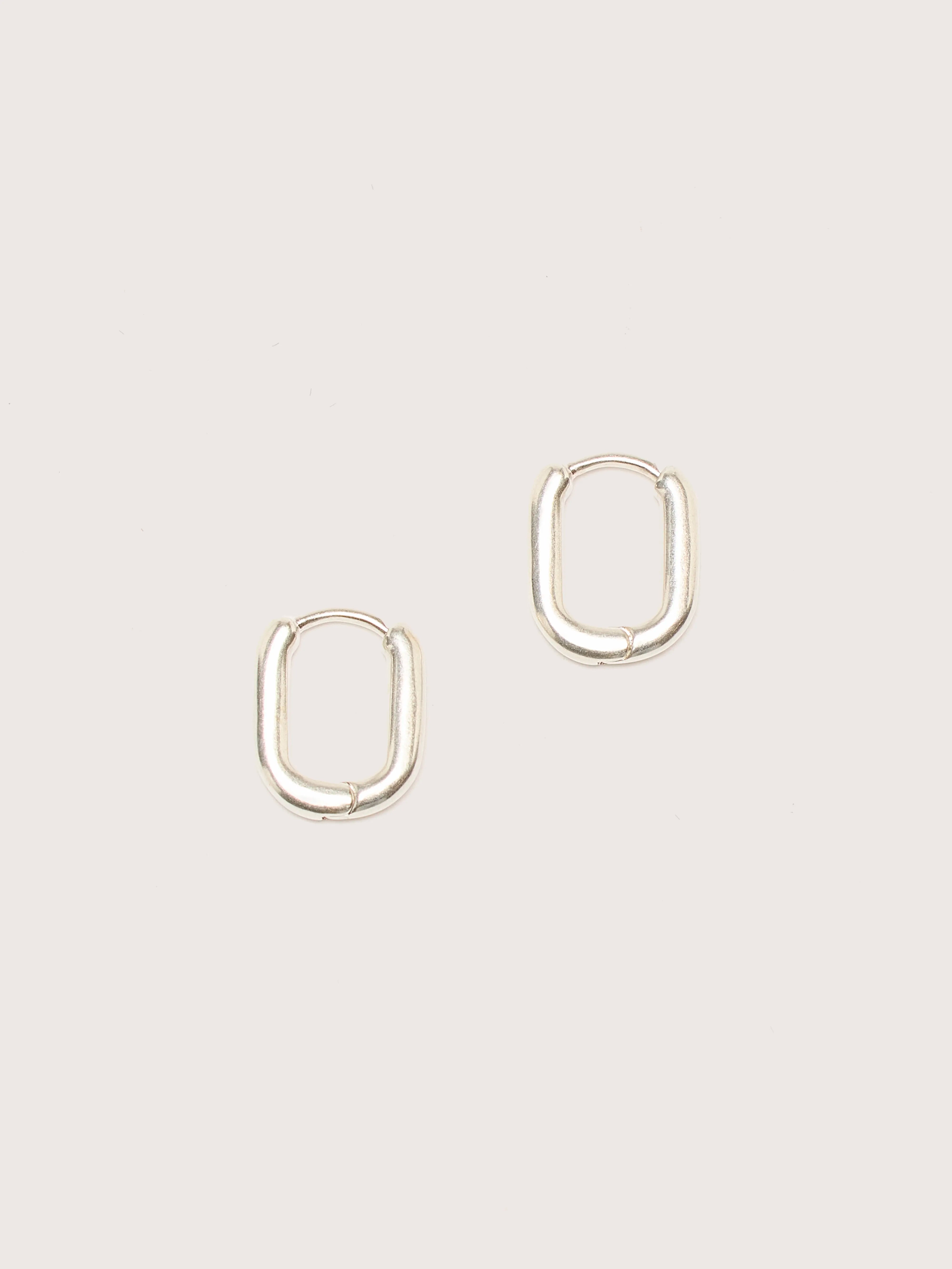 Boucles D'oreilles Oblong En Argent Pour Femme | Bellerose