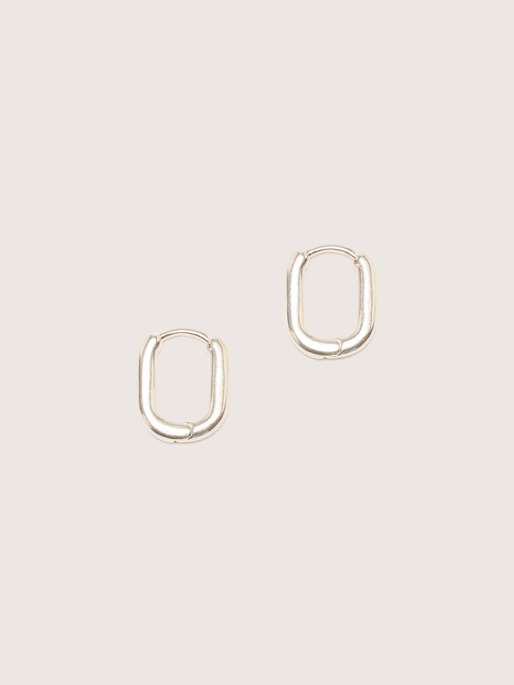 Oblong Silver Earrings For Women | Bellerose