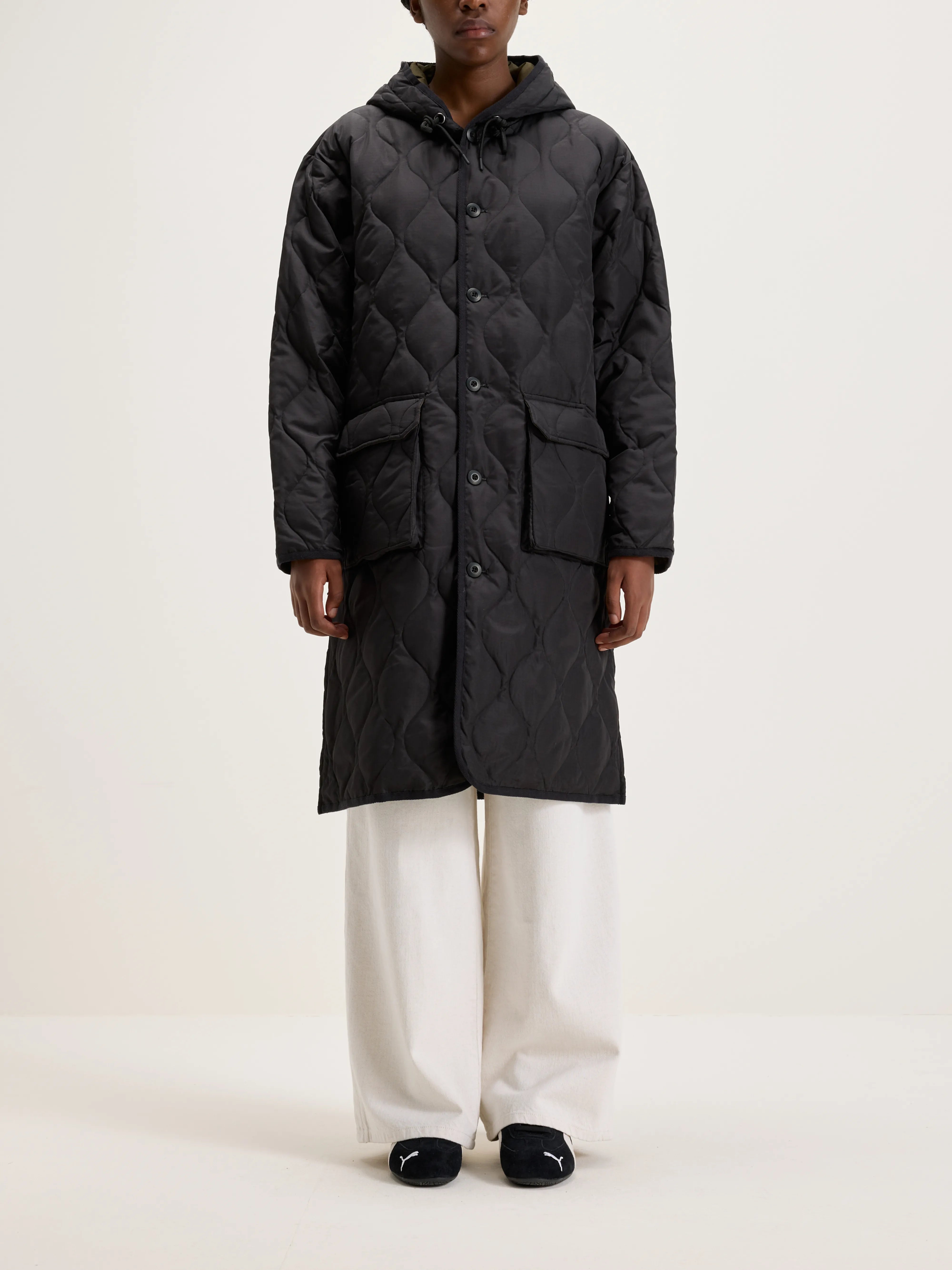 Long Military Hooded Down Coat For Women | Bellerose