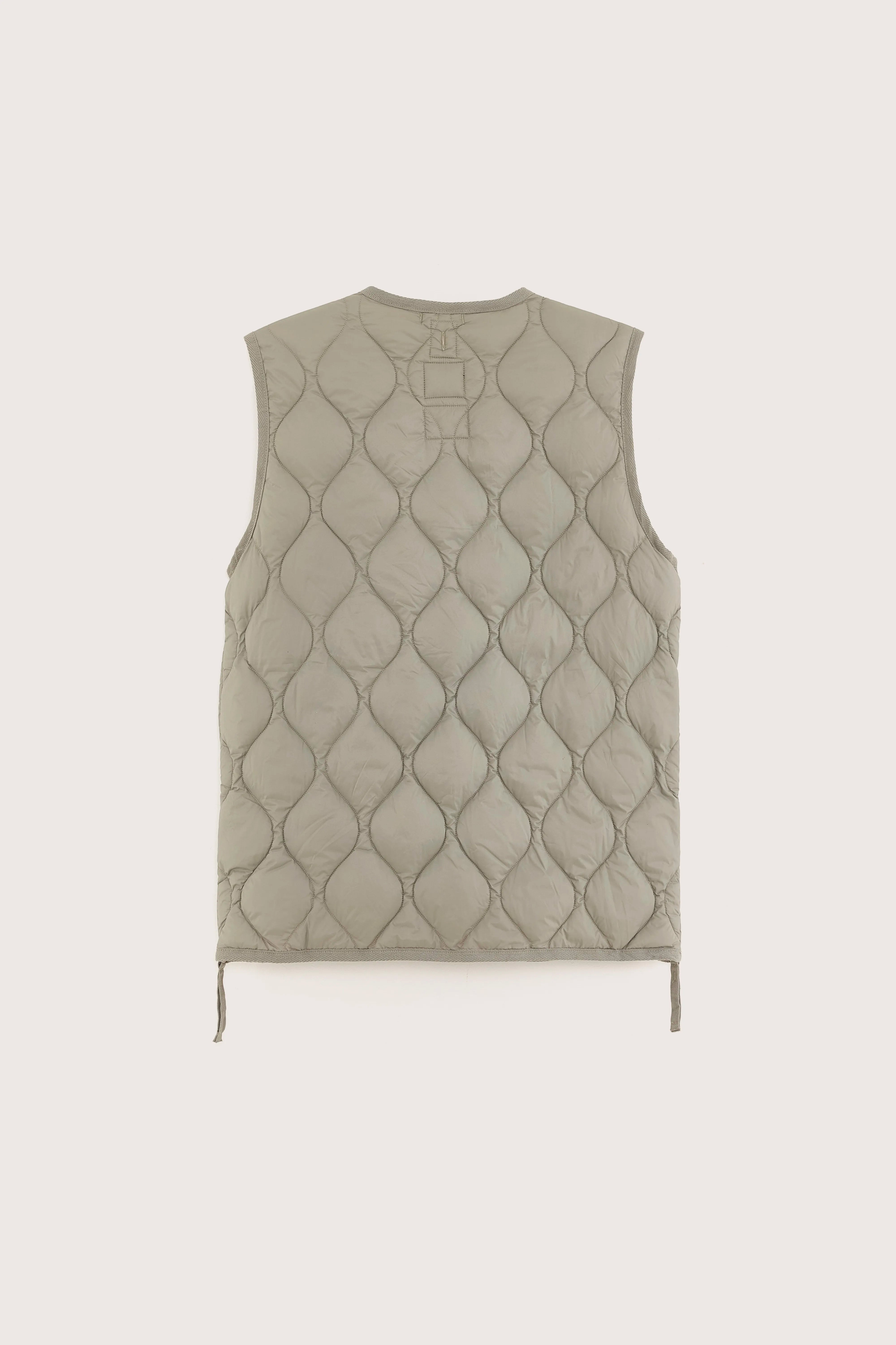 Military V Neck Down Vest (242 / W / GREEN)