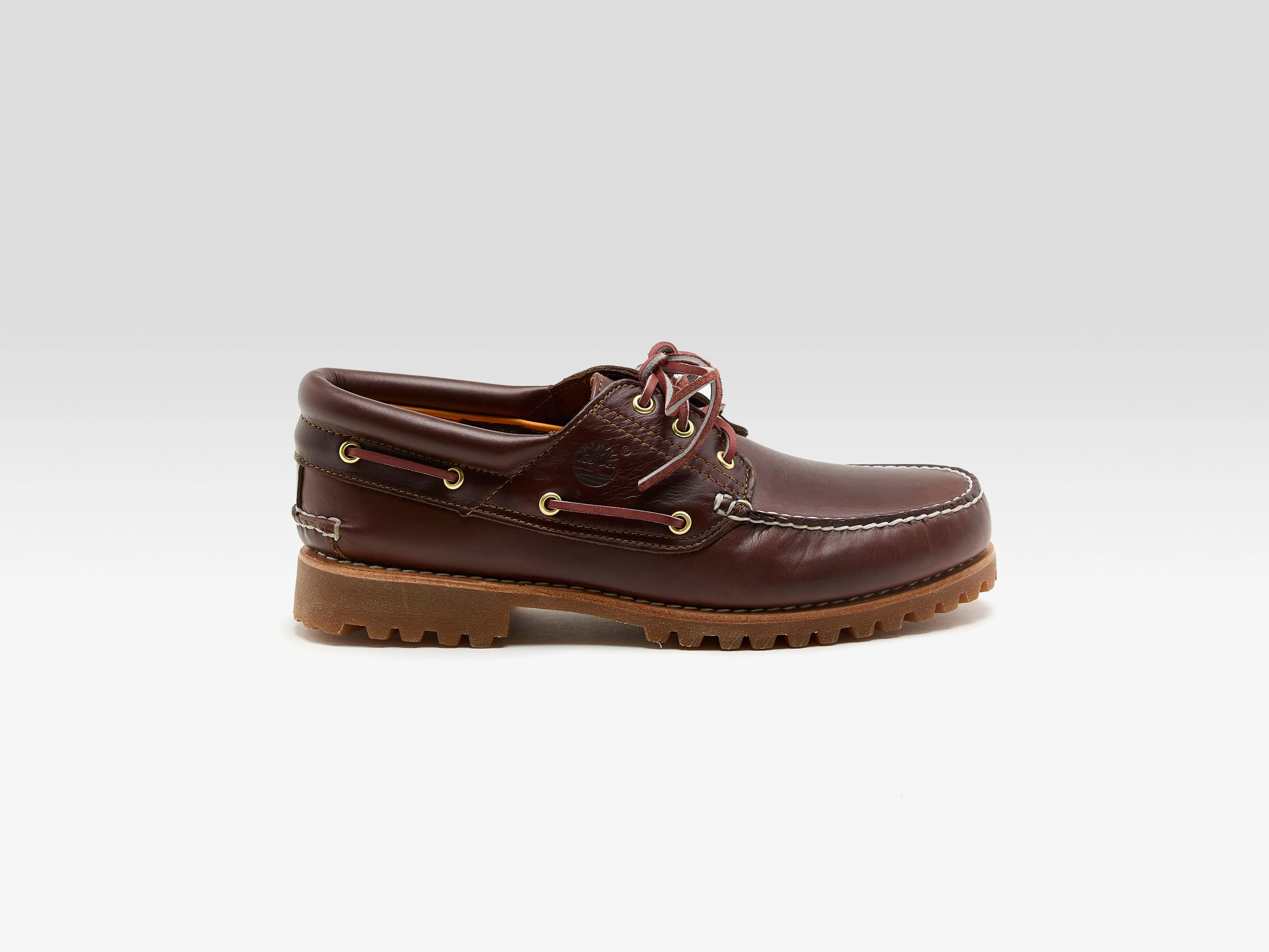 Authentic 3-Eye Lug Boat Shoes for Men (252 / M / BROWN)