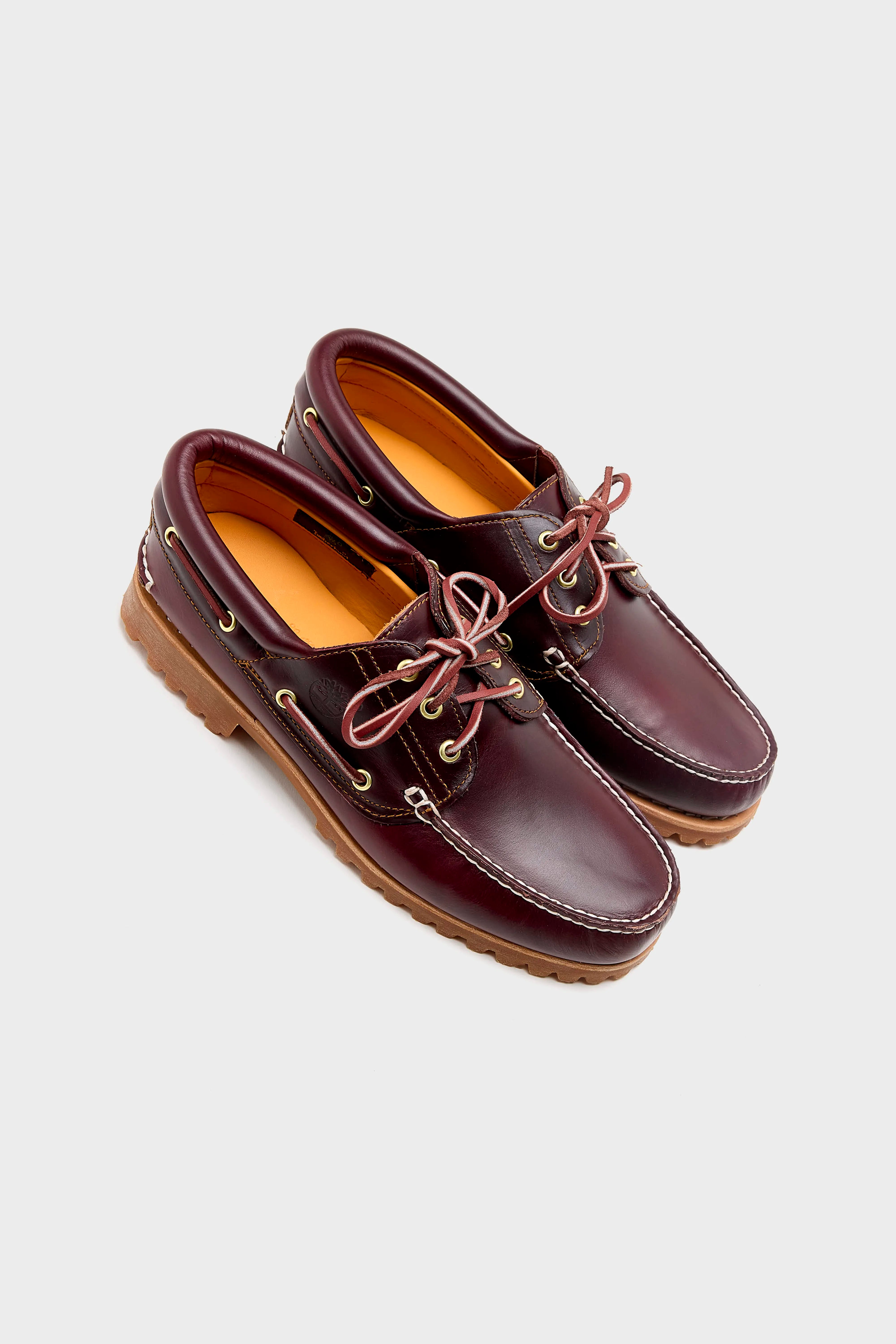 Authentic 3-Eye Lug Handsewn Boat shoes voor Mannen  (261 / M / BORDEAUX)