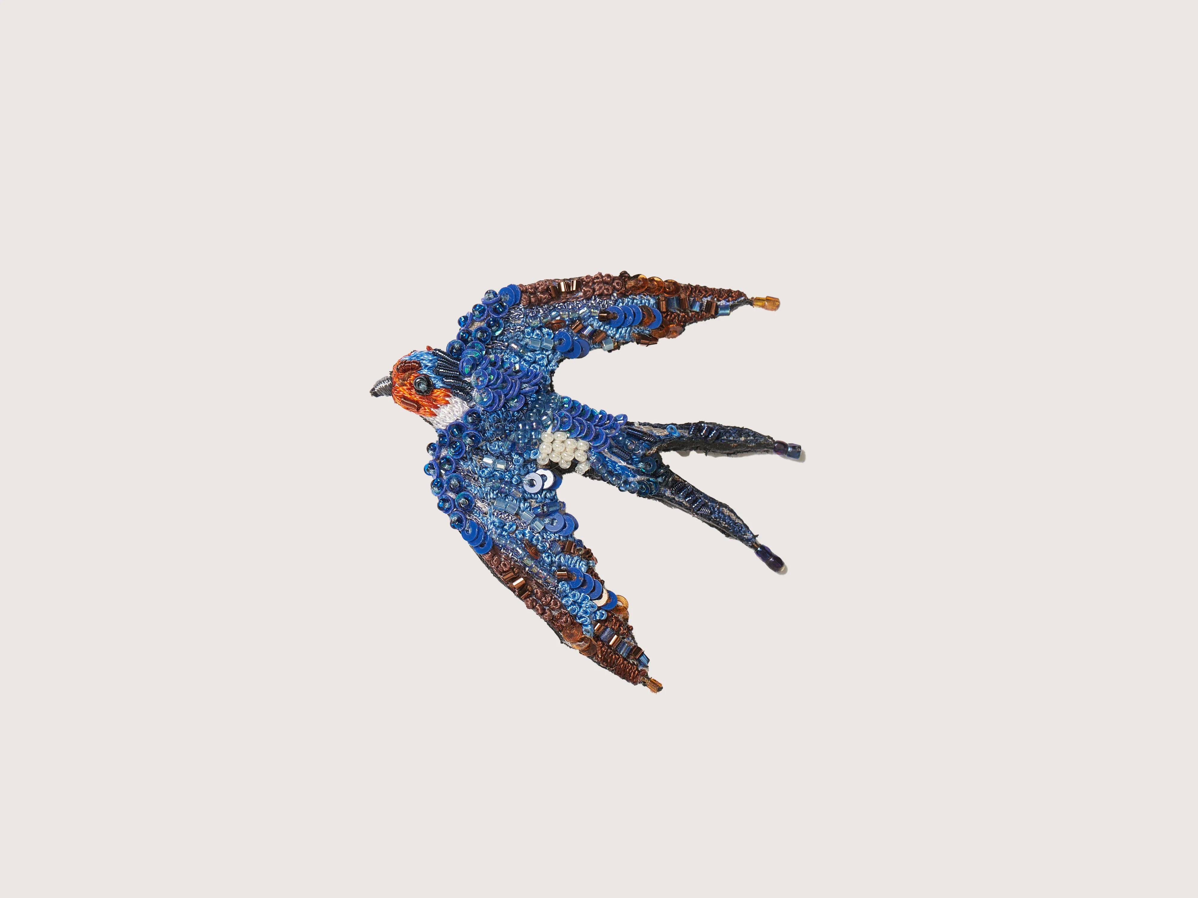 Broche Flying Swallow (242 / W / BLUE)