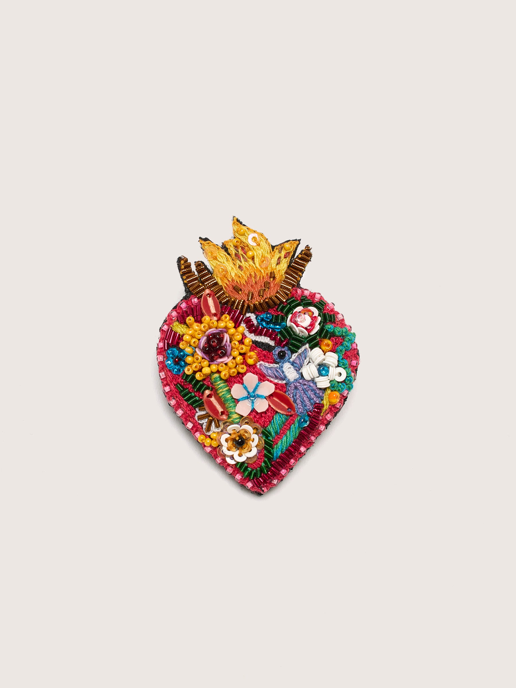 Flaming Heart Broche (242 / W / MULTICOLOR)