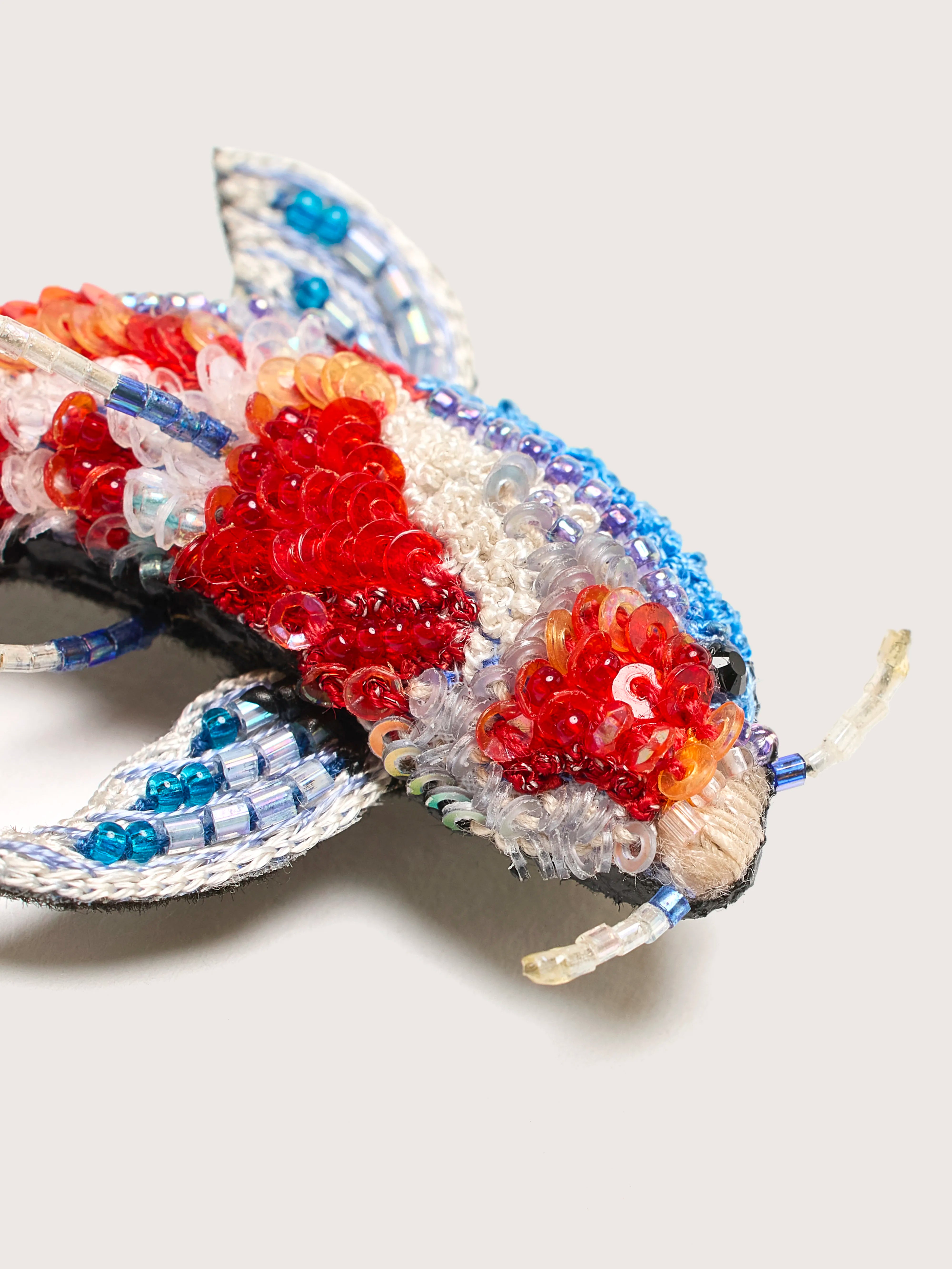 Kohaku Koi Fish Brooch (242 / W / BLUE)