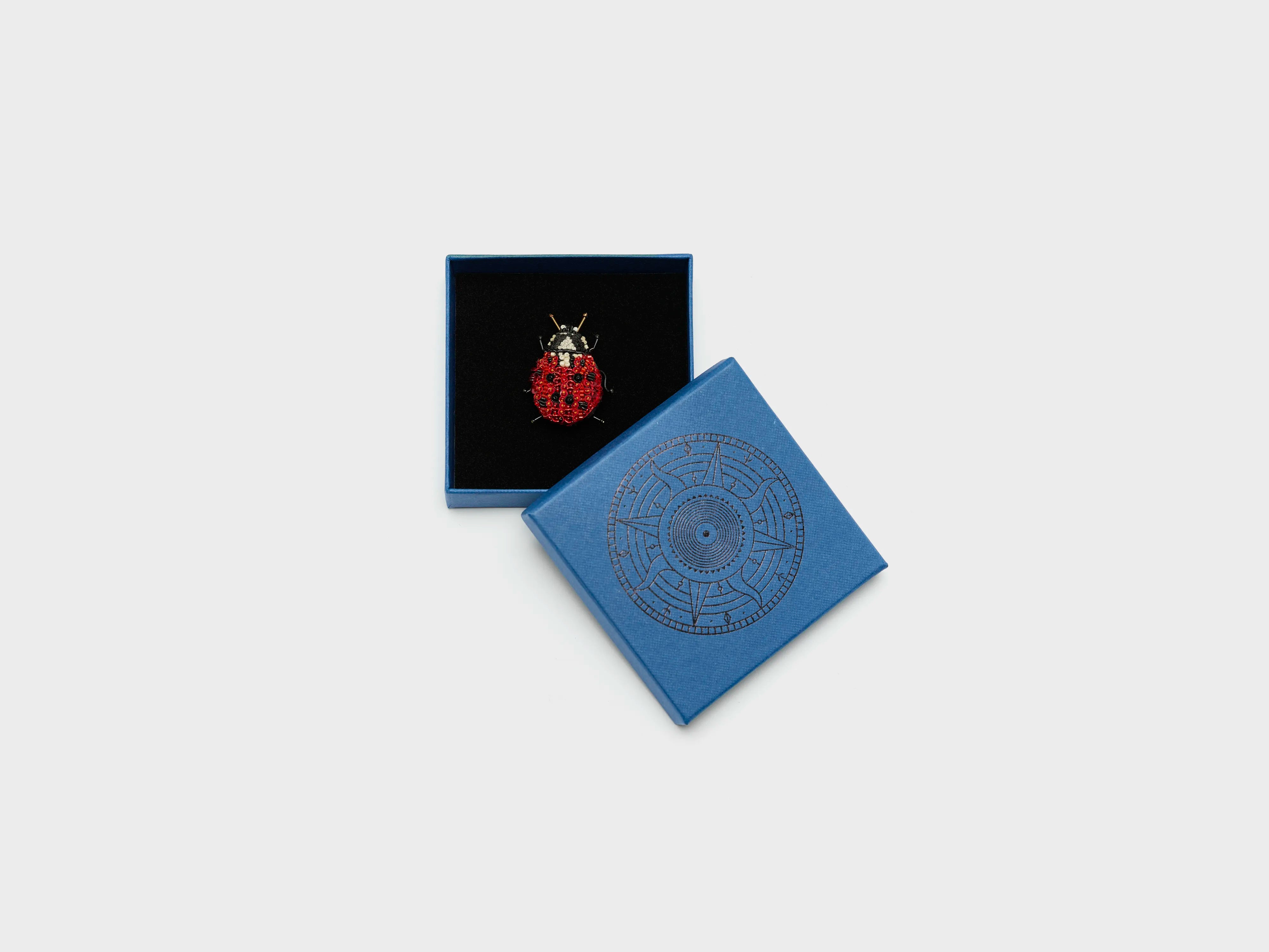 Lady Bug Beetle Brooch (251 / W / RED)