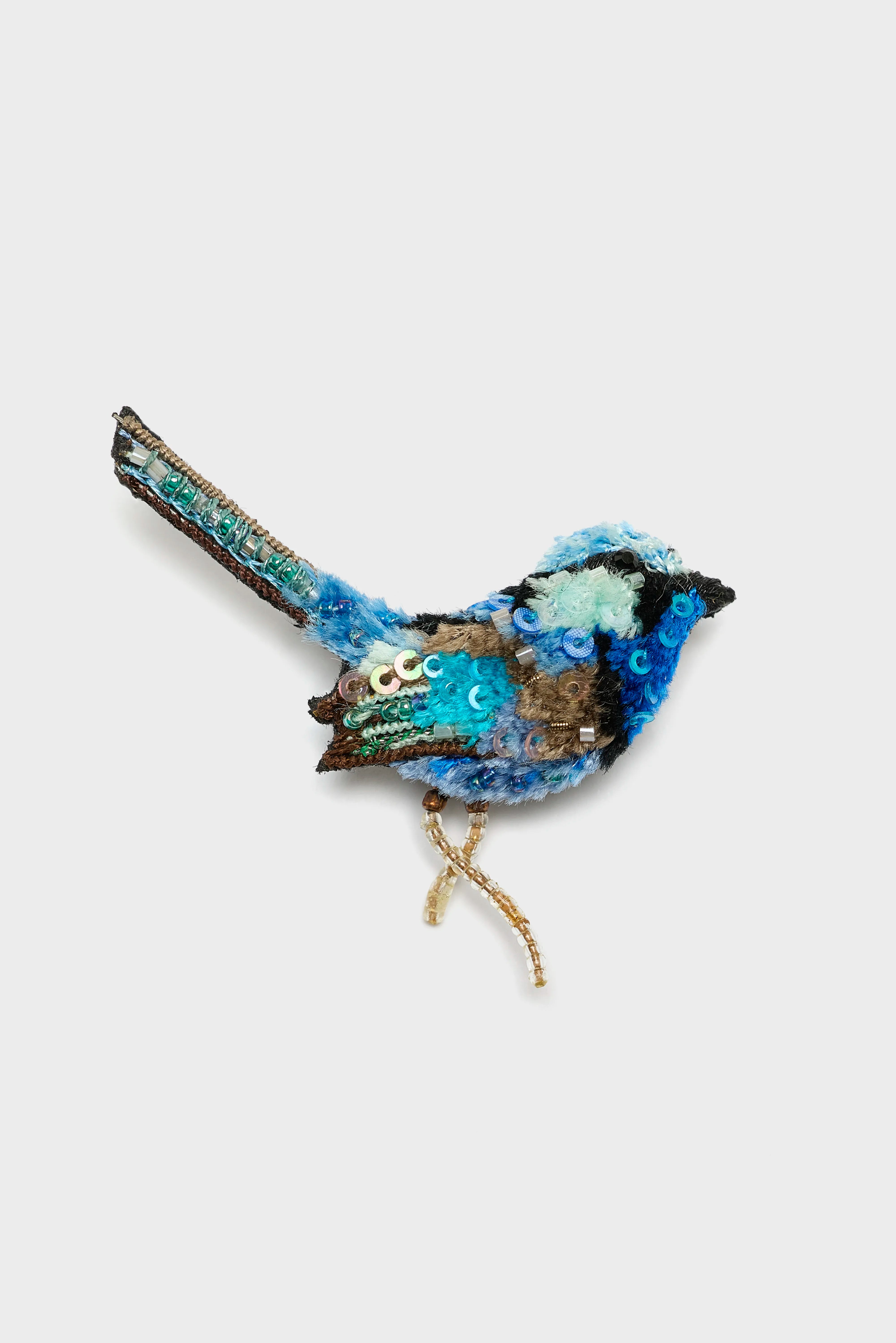 Splendid Fairy Wren Brooch  (251 / W / BLUE)