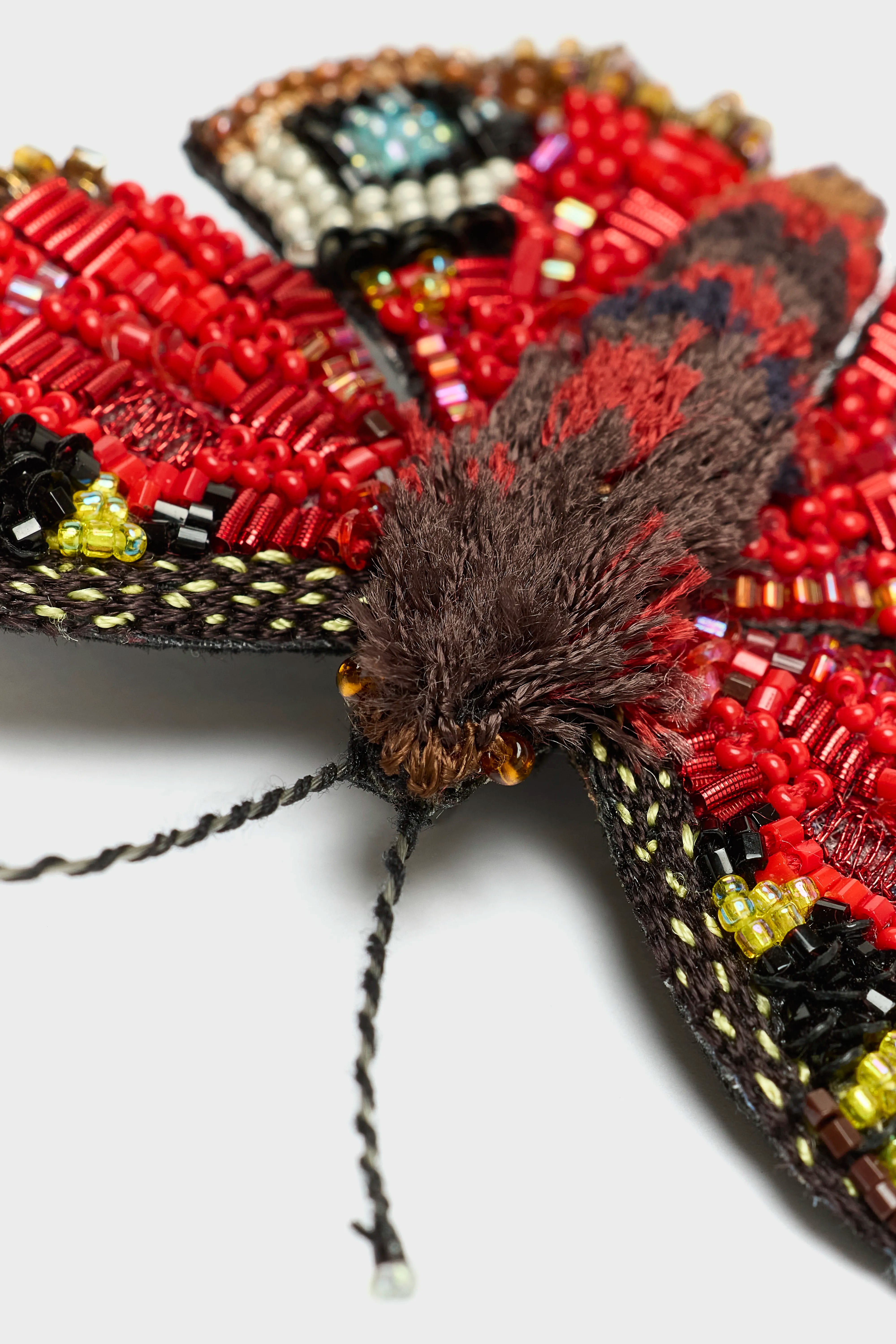 Anglais Peacock Butterfly Brooch   (251 / W / RED)