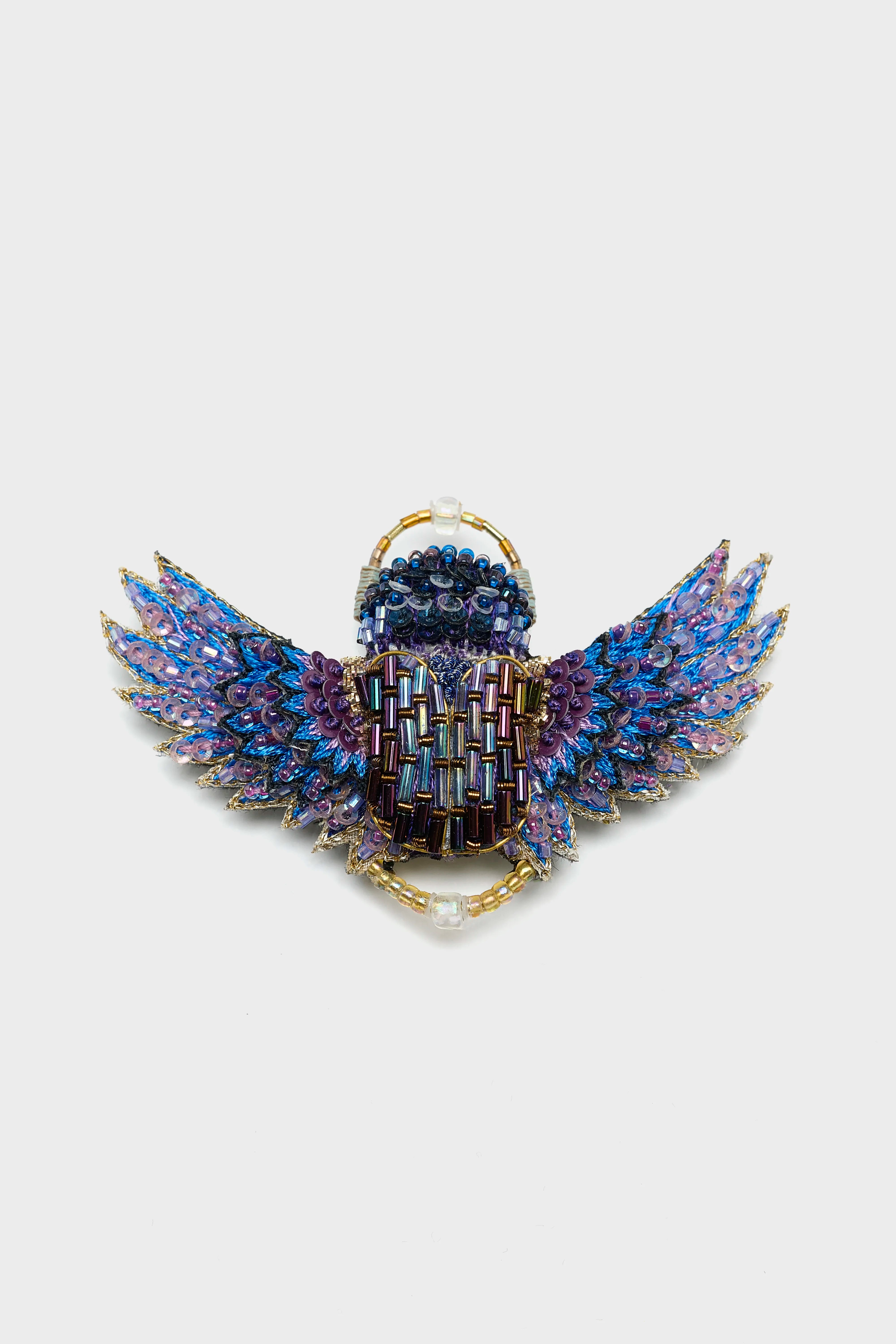 Regal Beetle Brooch  (251 / W / BLUE)