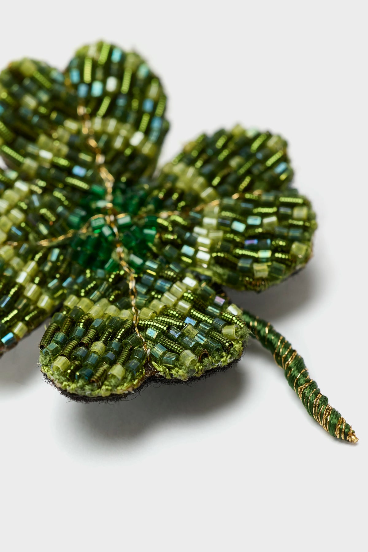 Vintage Klaverbroche (251 / W / GREEN)