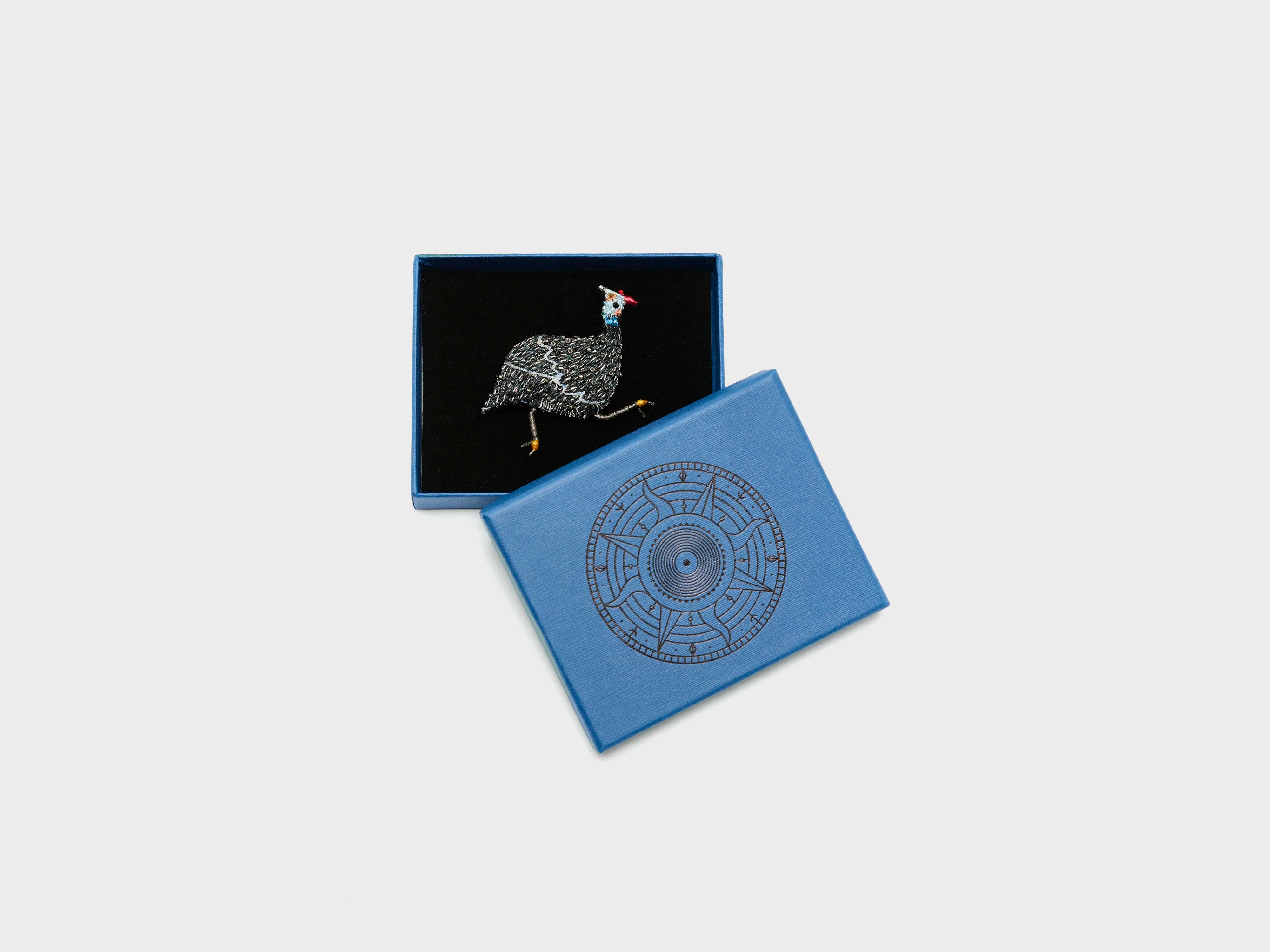 Guinea Fowl Brooch  (251 / W / GREY)