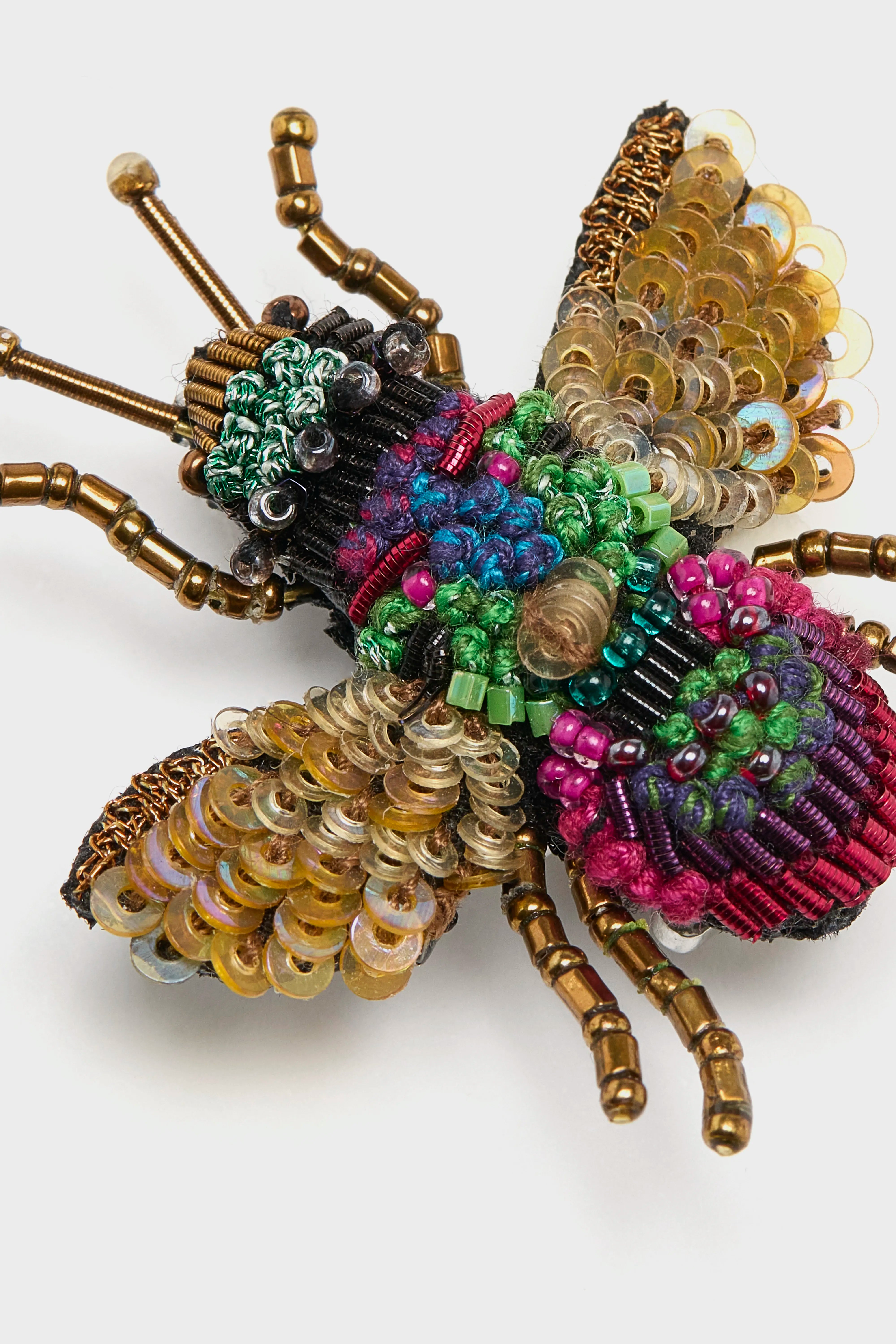 Rainbow Bee Brooch Pin  (261 / W / MULTICOLOR)