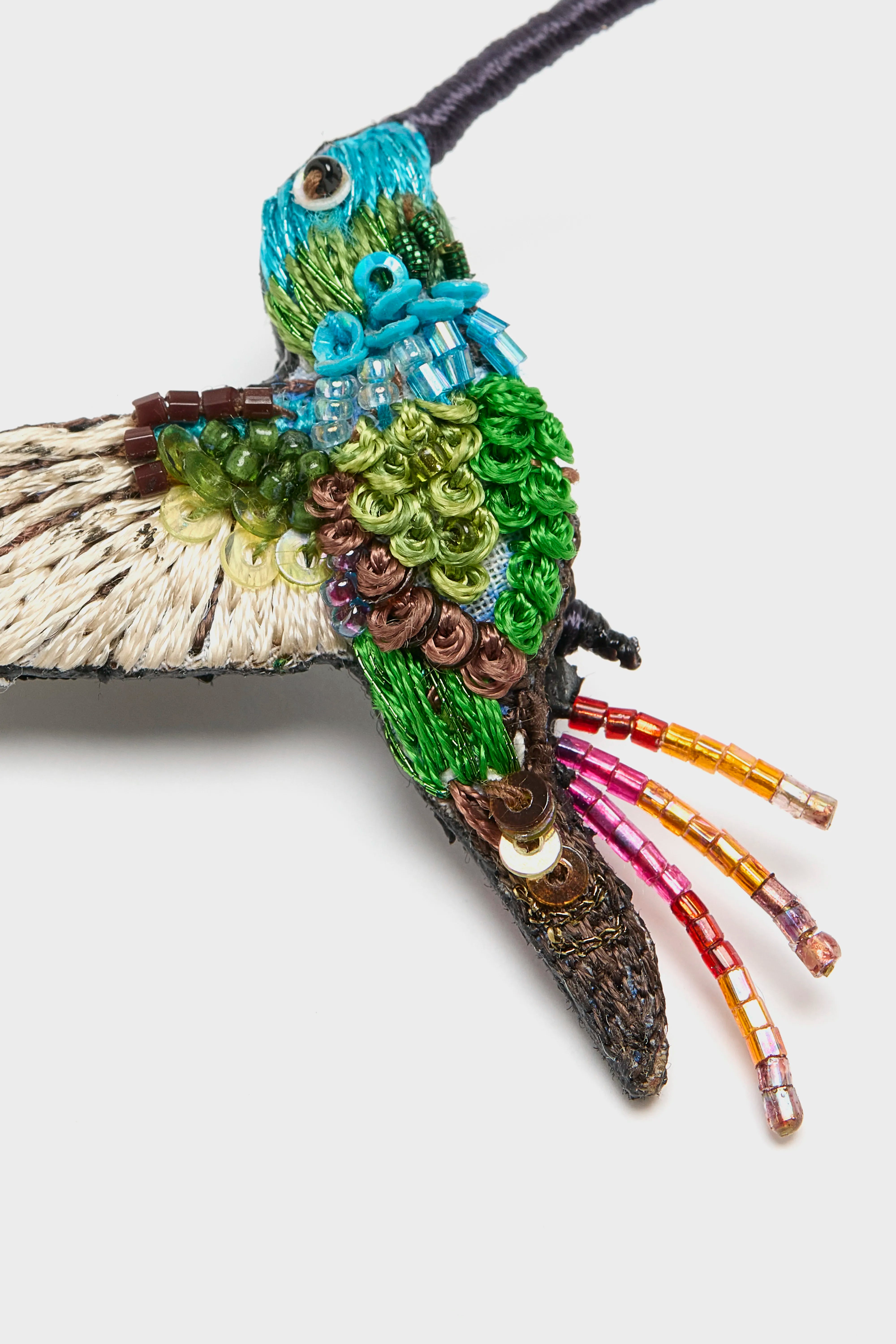 Emerald Chin Hummingbird Brooch Pin  (261 / W / MULTICOLOR)