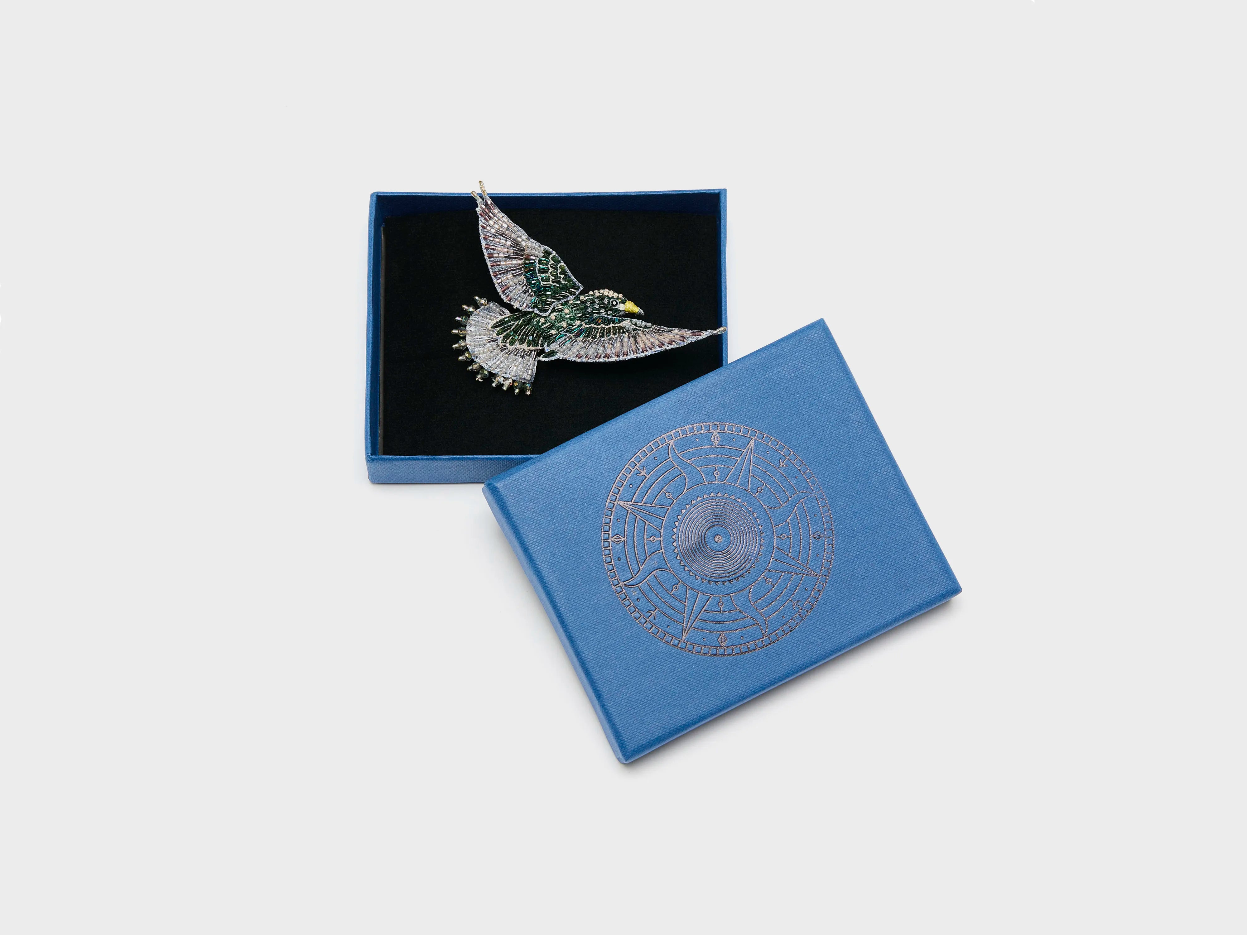 Starling Brooch Pin  (261 / W / BLUE)